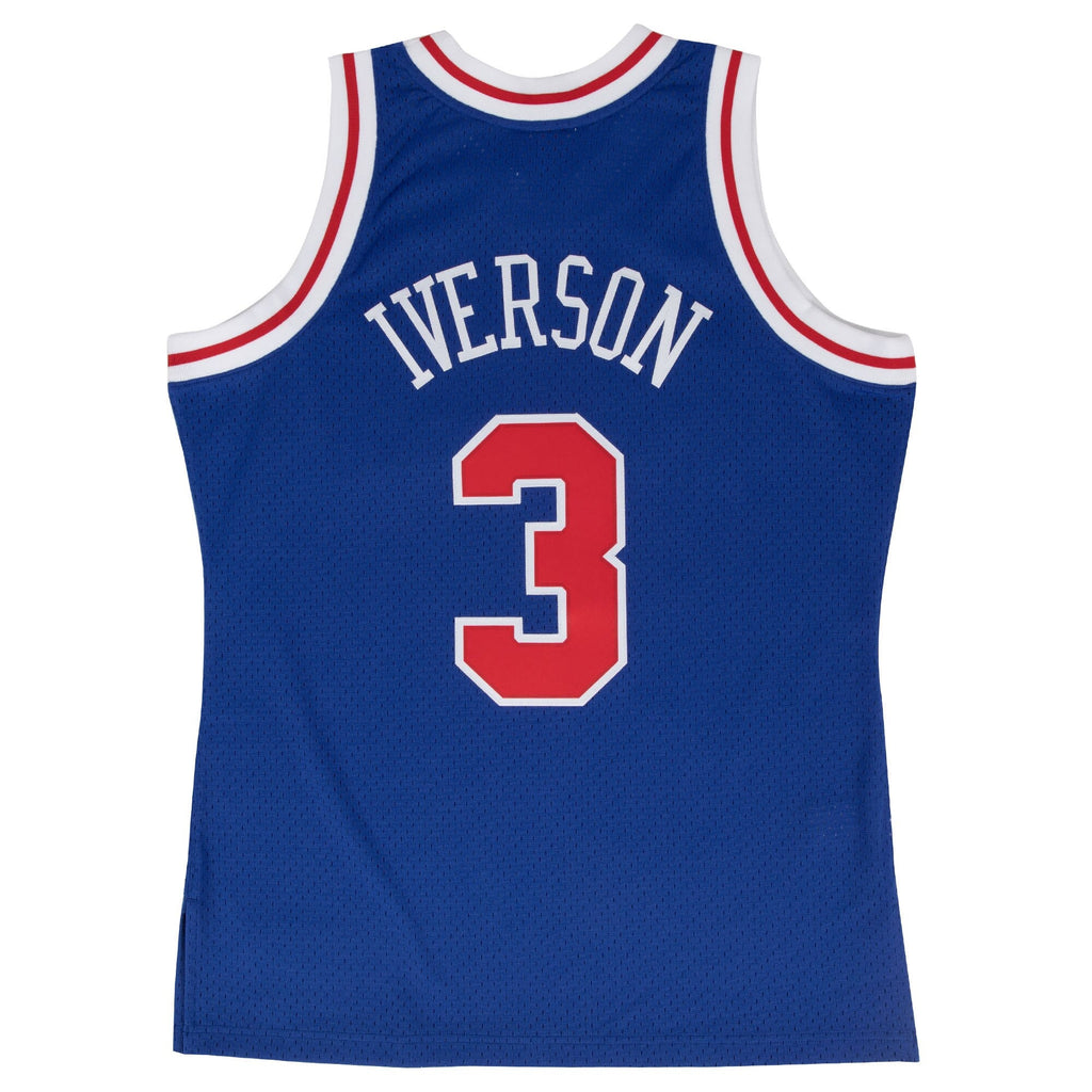 Allen Iverson Philadelphia 76ers 1997 Hardwood Classics Swingman Alternate Jersey - Blue - Mens