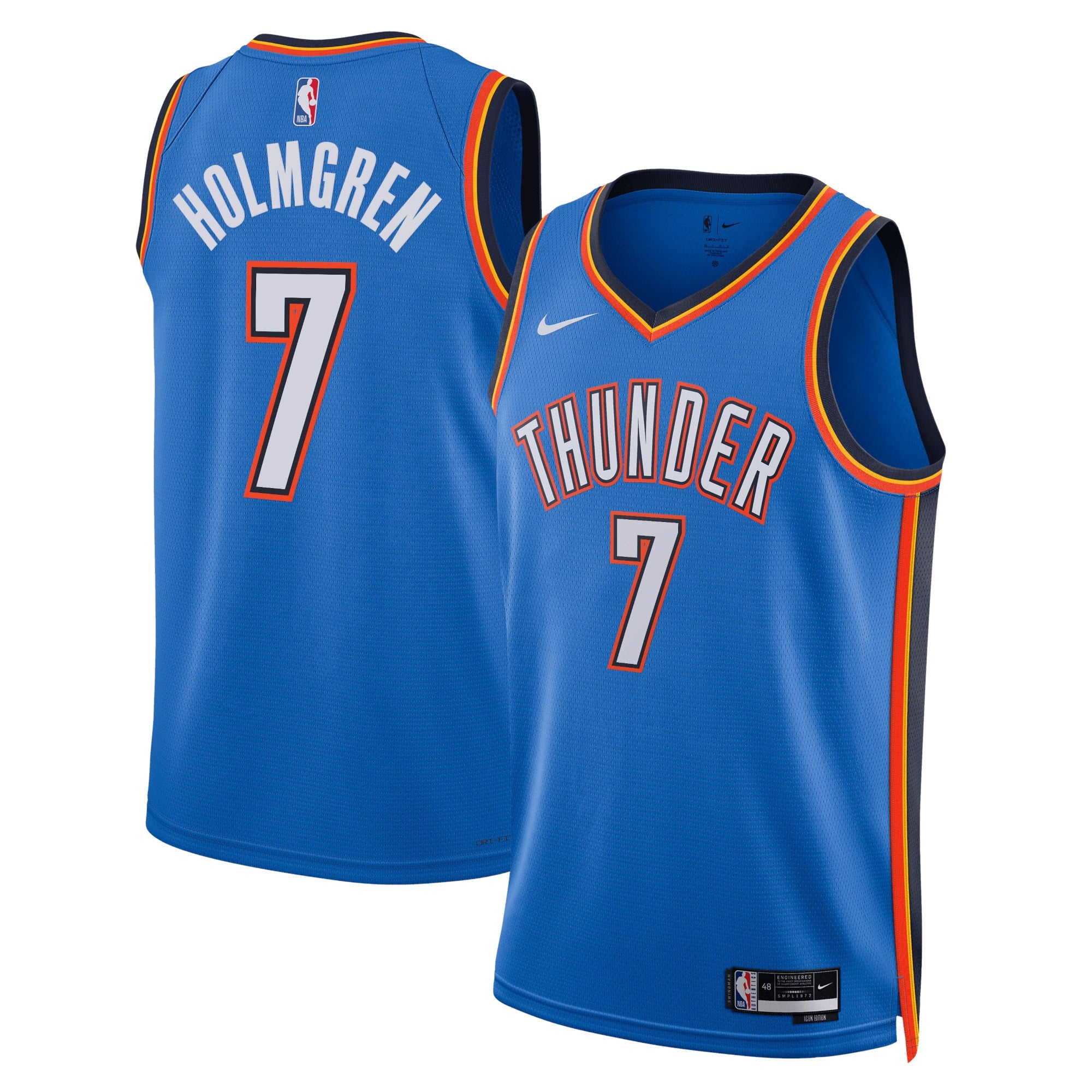 Chet Holmgren Oklahoma City Thunder Icon Edition Swingman Jersey - Blue - Unisex
