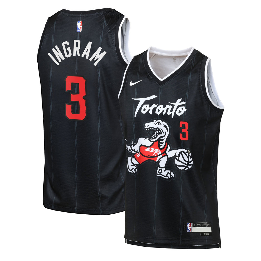 Brandon Ingram Toronto Raptors 2025/26 City Edition Swingman Jersey - Black - Youth