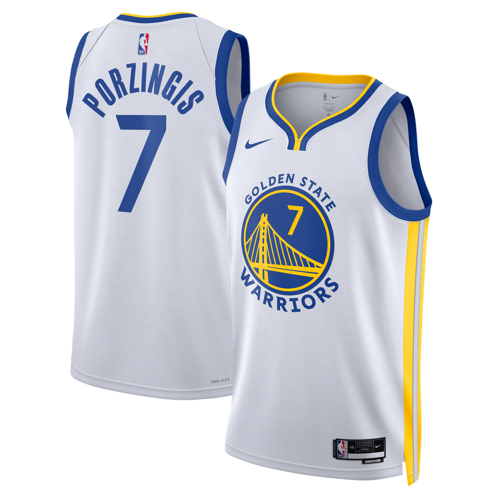 Kristaps Porziņģis Golden State Warriors Association Edition Swingman Jersey - White - Unisex