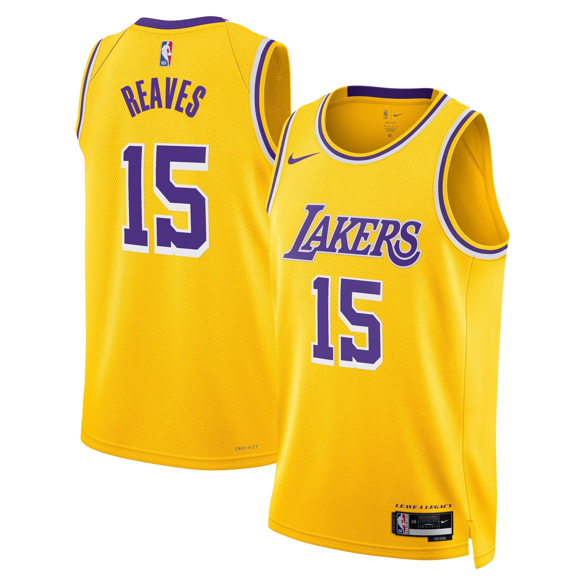 Austin Reaves Los Angeles Lakers Icon Edition Swingman Jersey - Gold - Youth