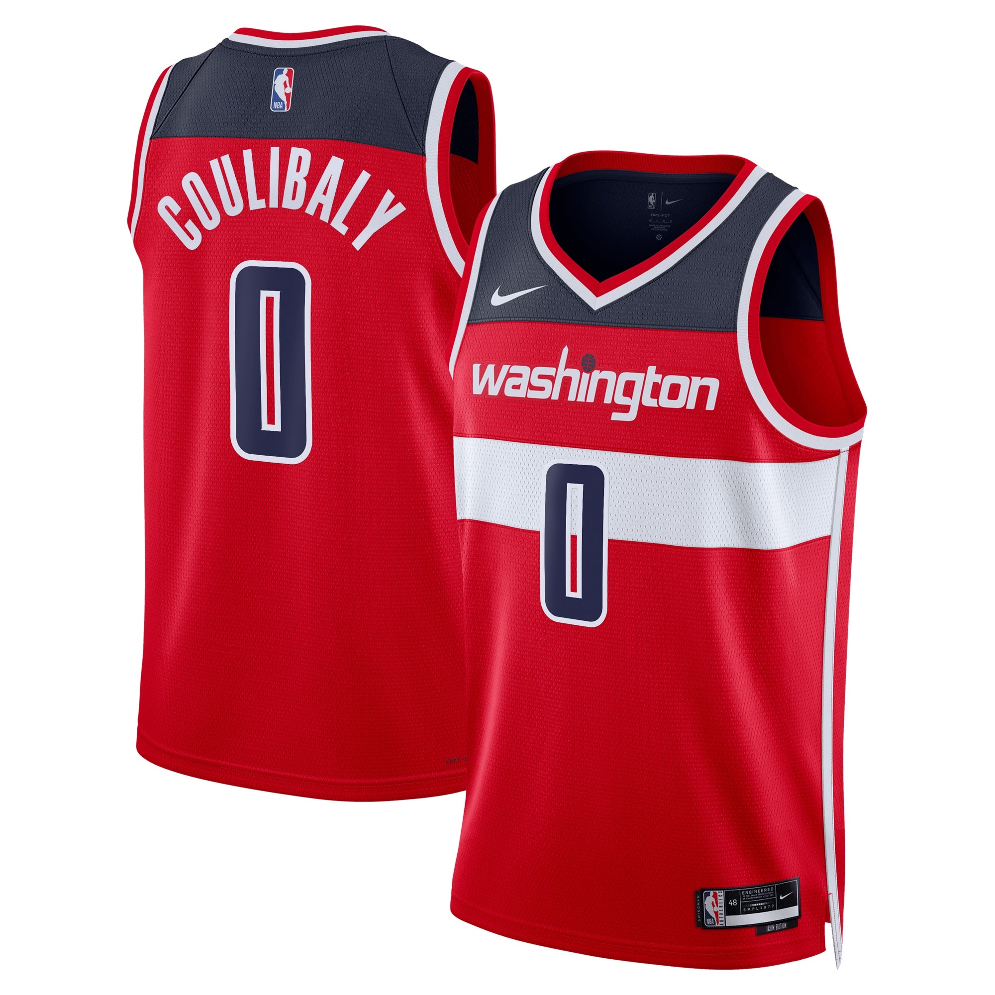 Bilal Coulibaly Washington Wizards Icon Edition Swingman Jersey - Red - Unisex