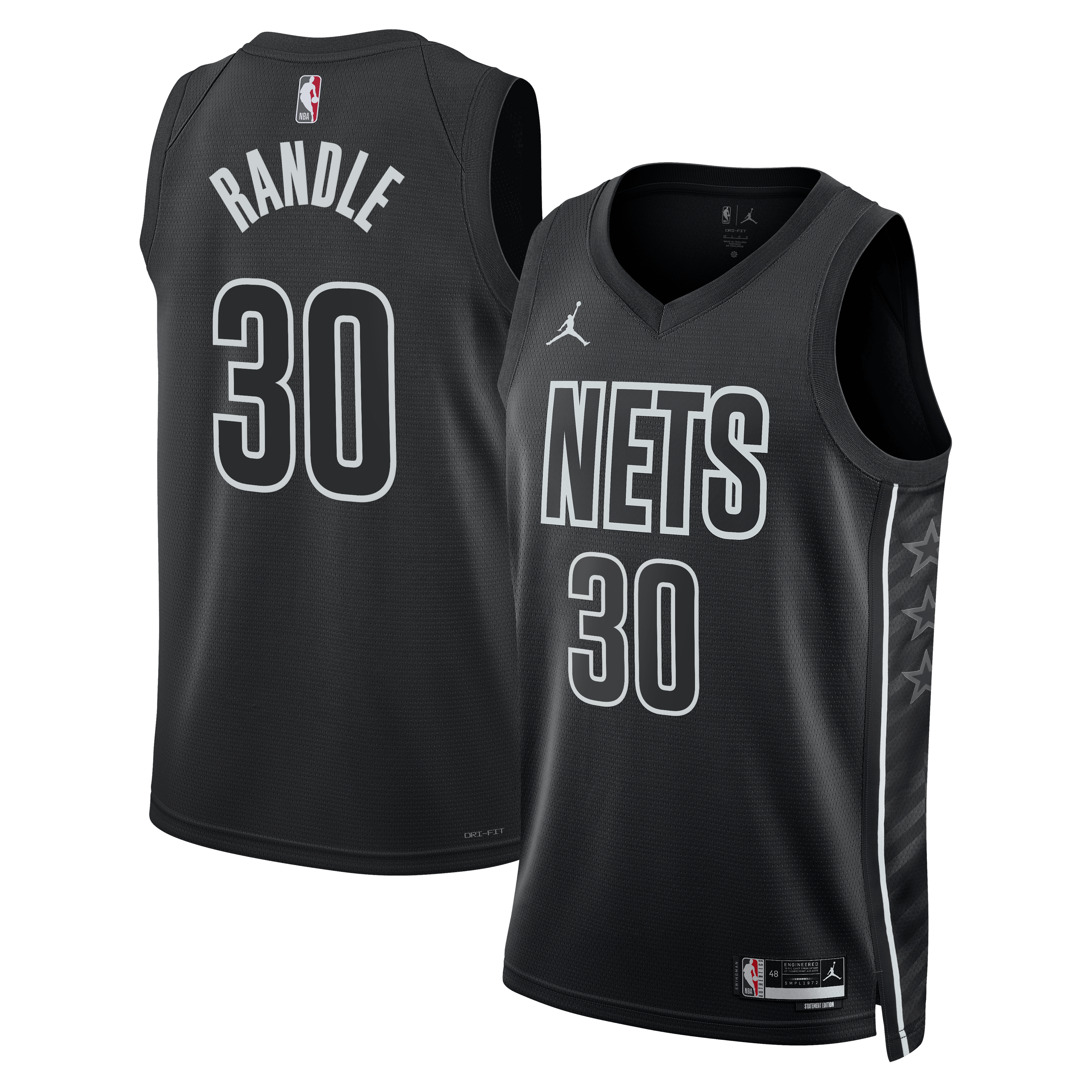Julius Randle Brooklyn Nets Statement Edition Swingman Jersey - Black - Unisex
