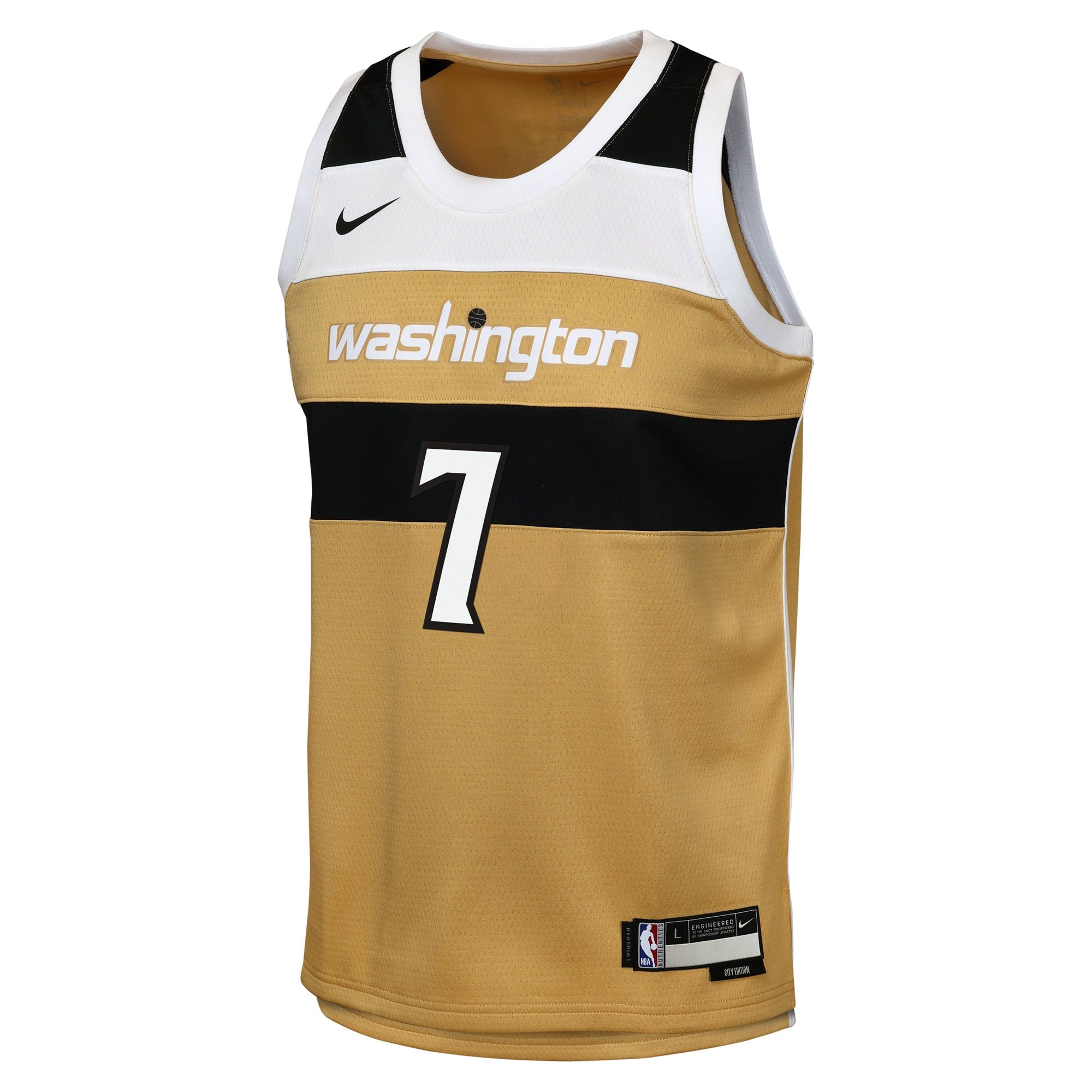Carlton Carrington Washington Wizards 2025/26 City Edition Swingman Jersey - Tan - Youth