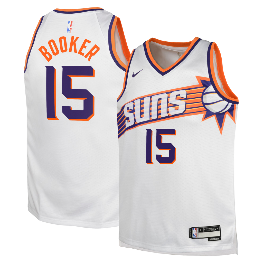 Devin Booker Phoenix Suns Association Edition Swingman Jersey - White - Youth