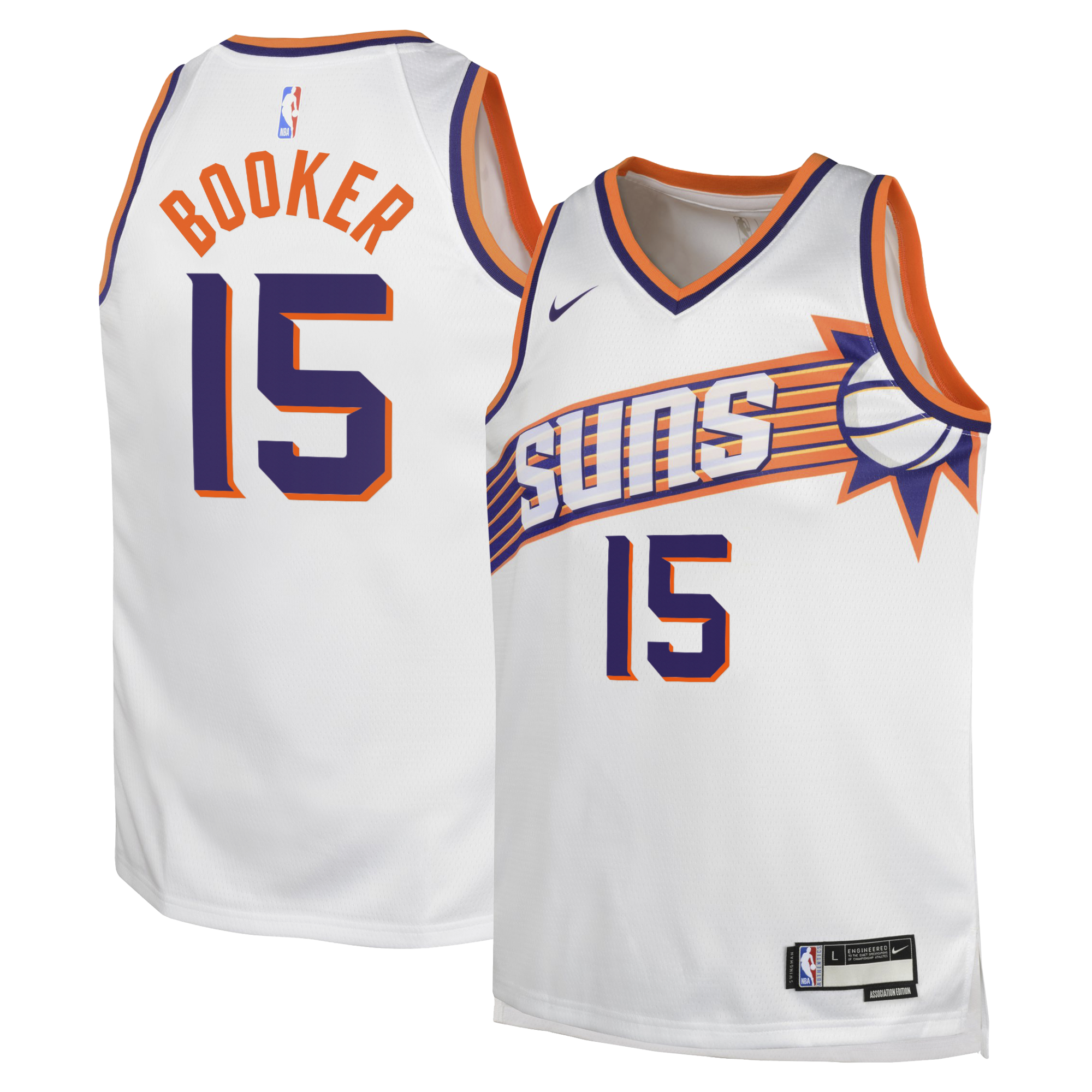 Devin Booker Phoenix Suns Association Edition Swingman Jersey - White - Youth
