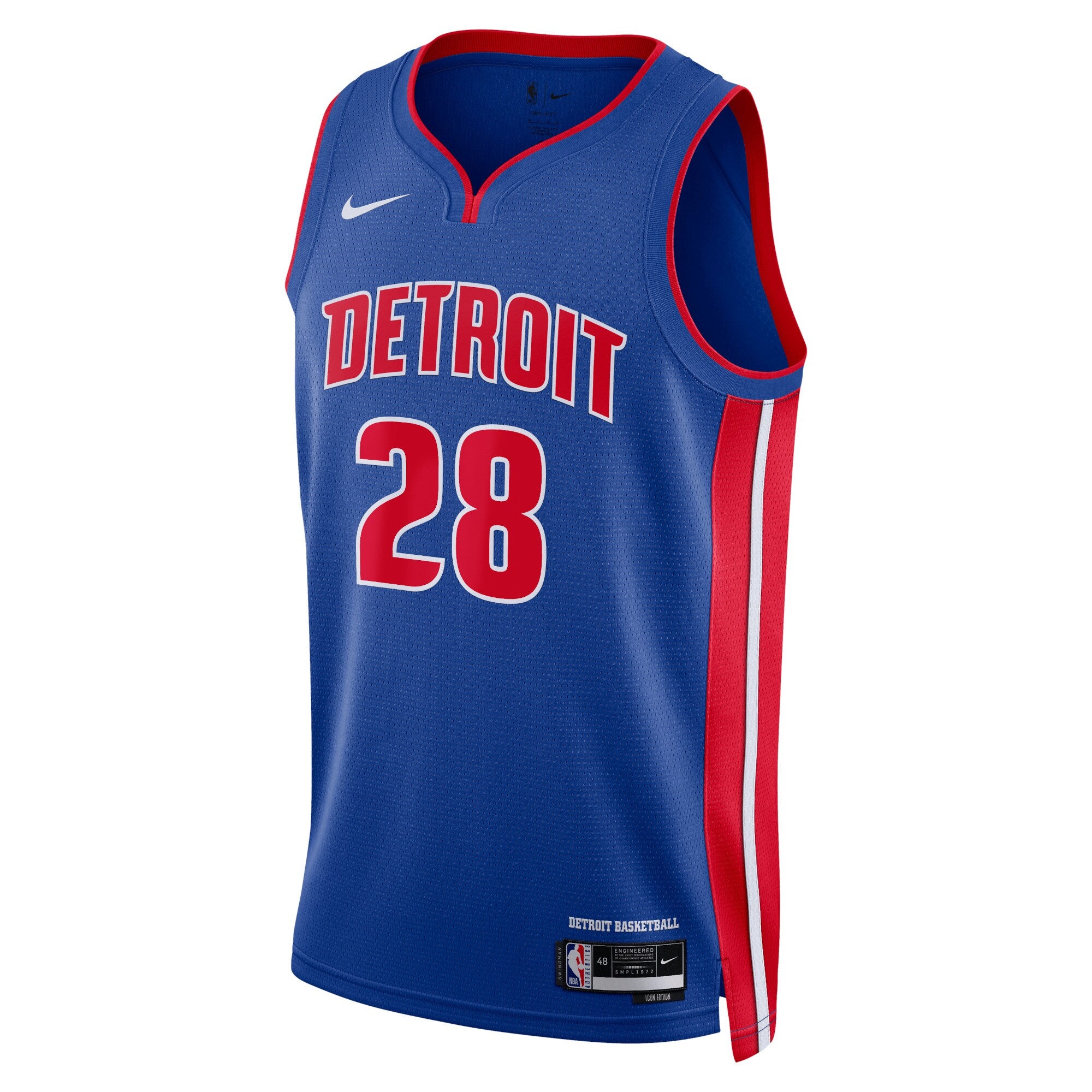 Isaiah Stewart Detroit Pistons Icon Edition Swingman Jersey - Blue - Unisex