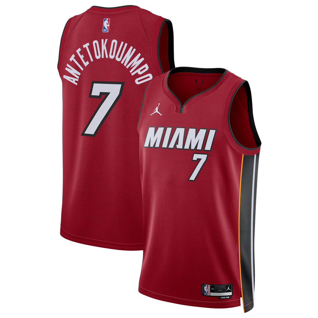 Giannis Antetokounmpo Miami Heat Statement Edition Swingman Jersey - Red - Unisex