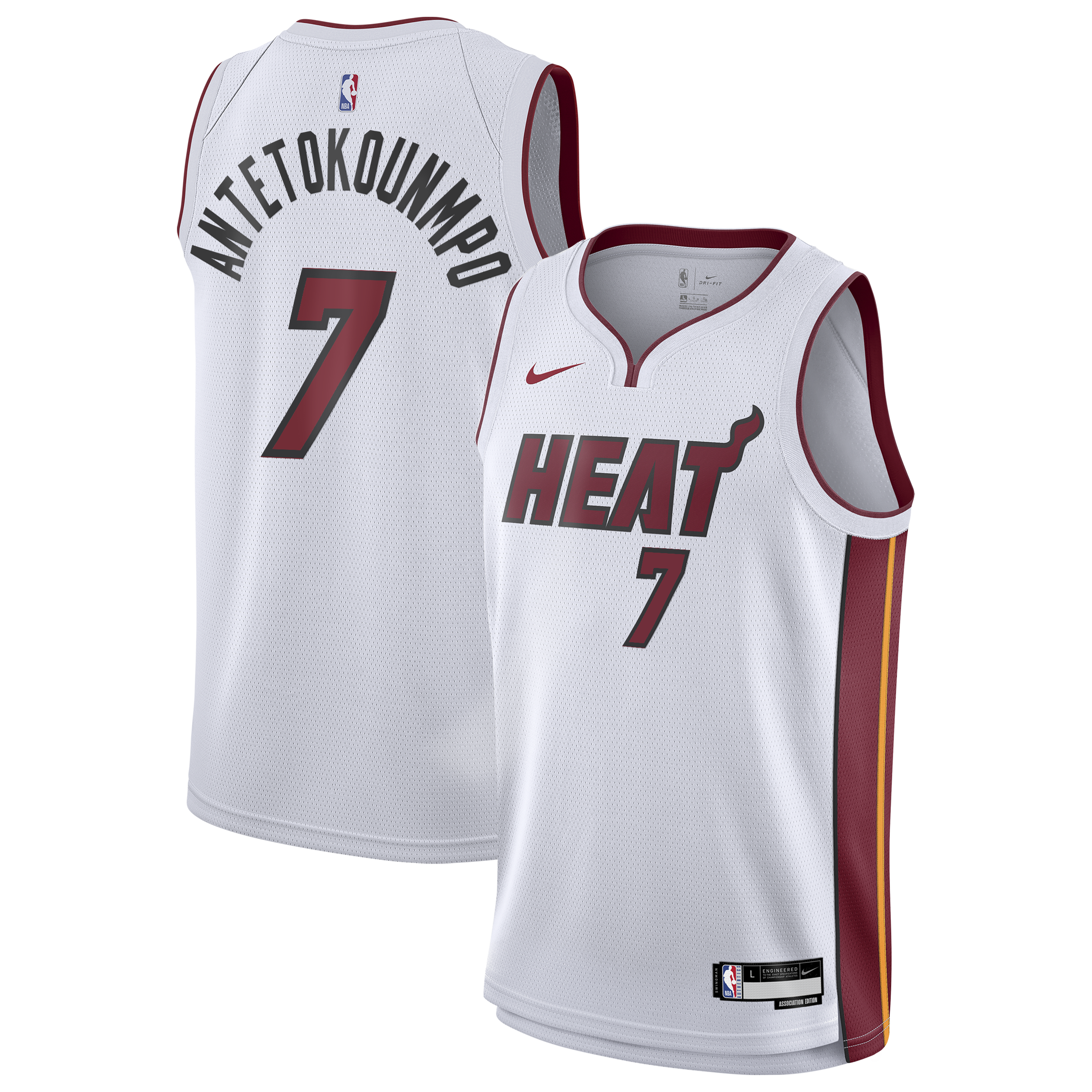 Giannis Antetokounmpo Miami Heat Association Edition Swingman Jersey - White - Youth