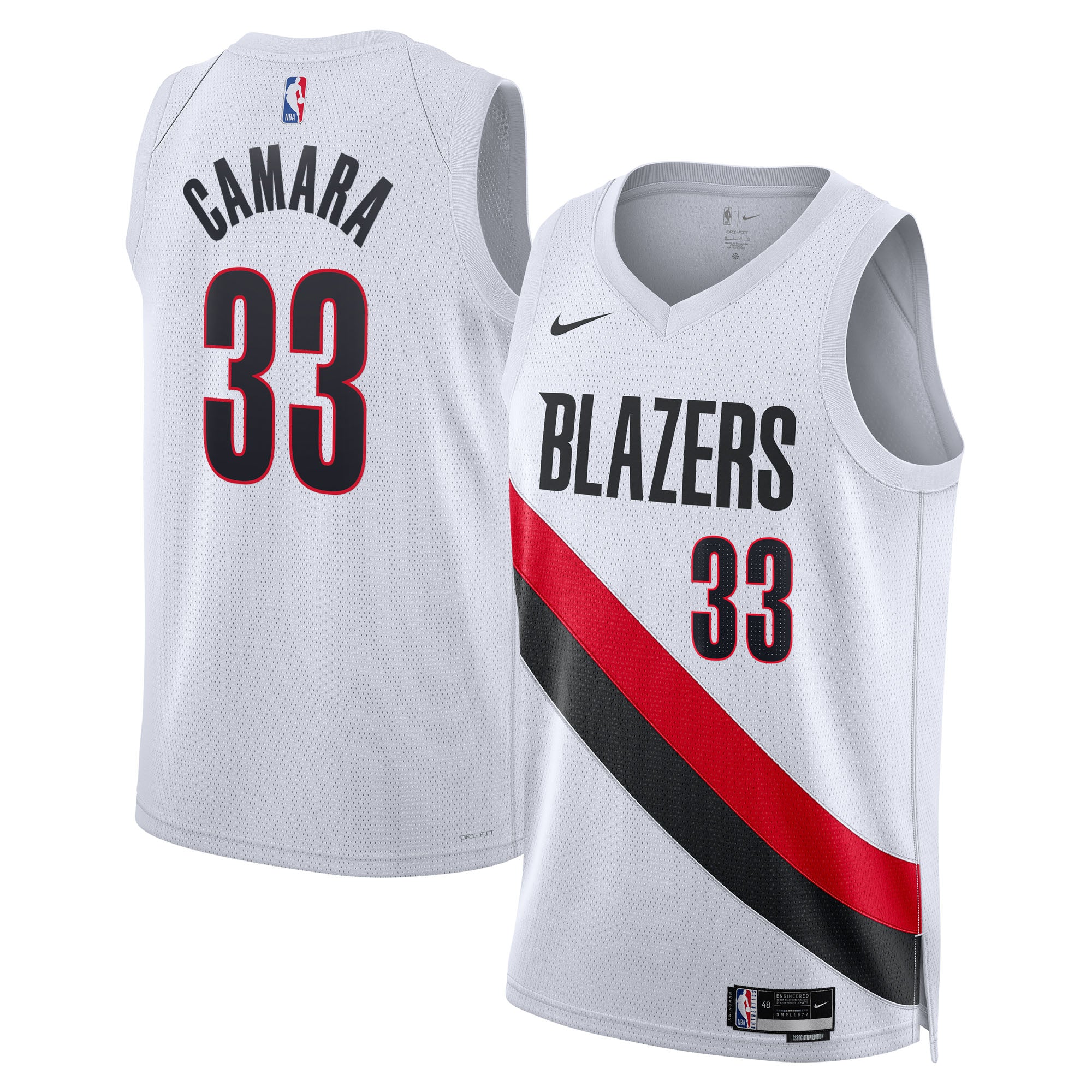 Toumani Camara Portland Trail Blazers Association Edition Replica Swingman Jersey - White - Unisex