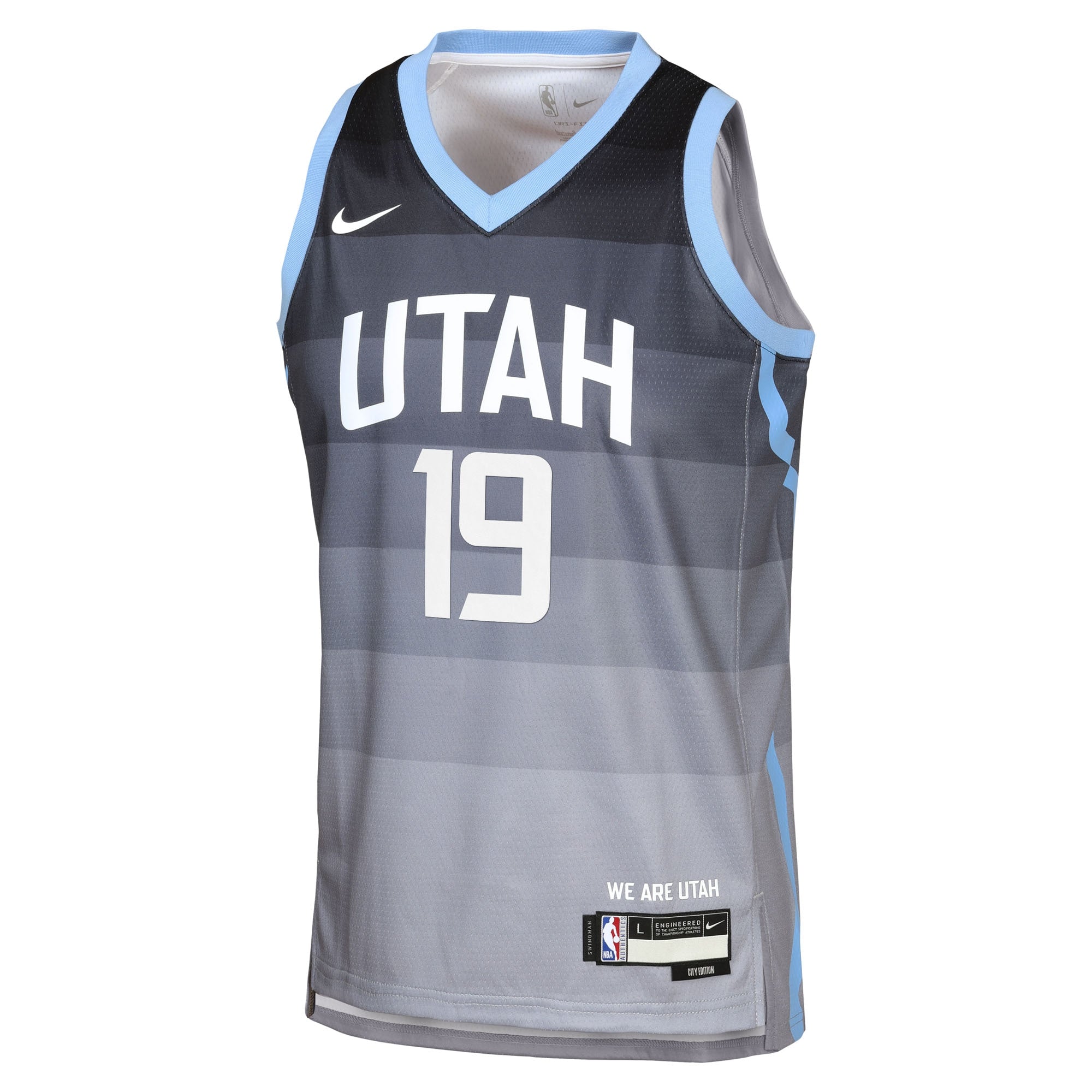 Ace Bailey Utah Jazz 2025/26 City Edition Swingman Jersey - Gray - Youth
