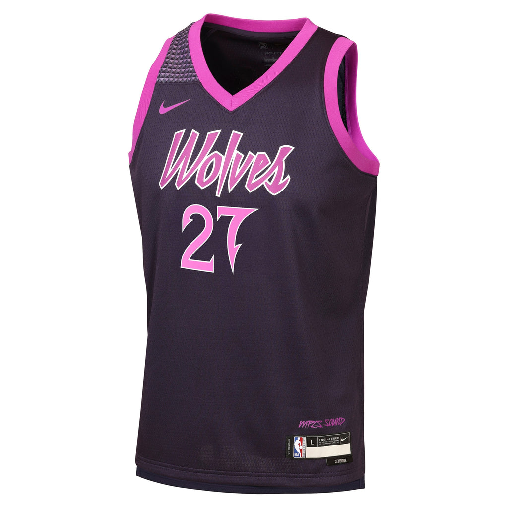 Rudy Gobert Minnesota Timberwolves 2025/26 City Edition Swingman Jersey - Black - Youth