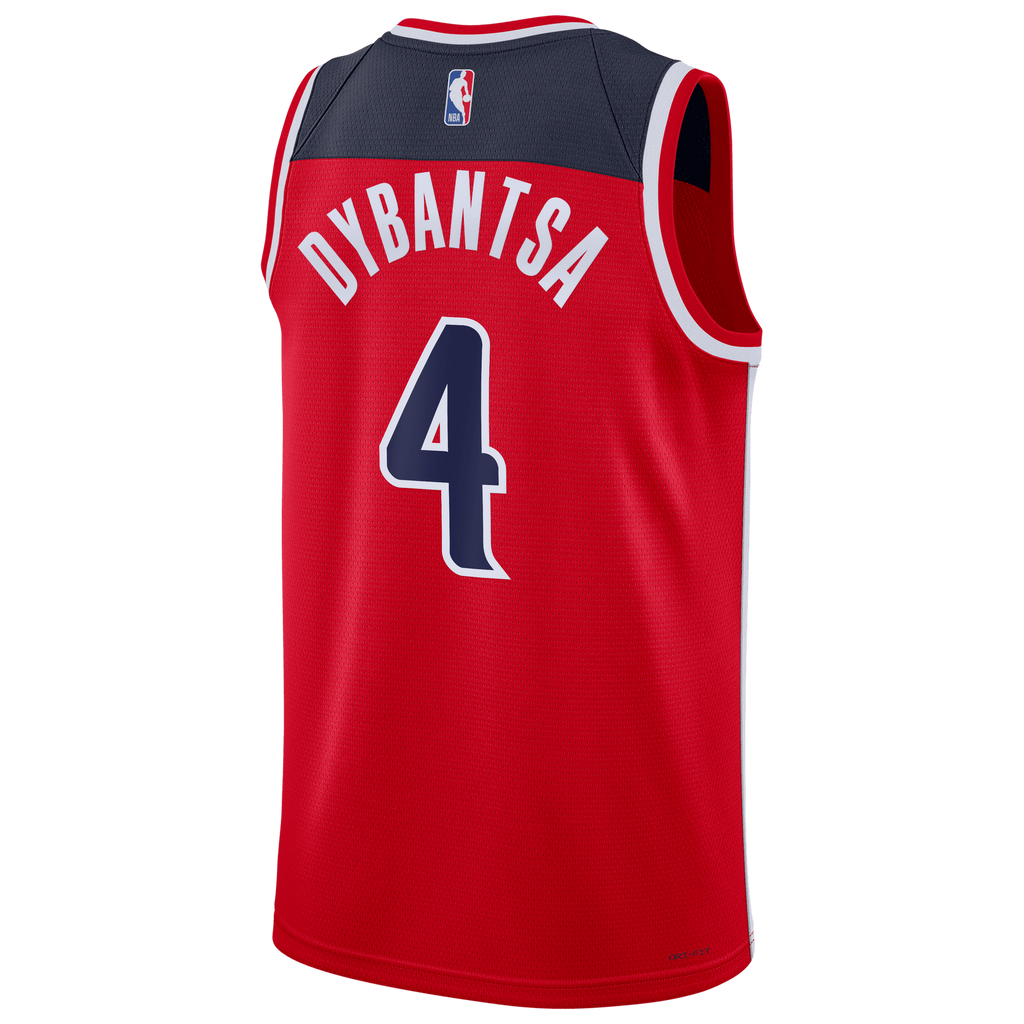 AJ Dybantsa Washington Wizards Swingman Icon Jersey - Red - Unisex