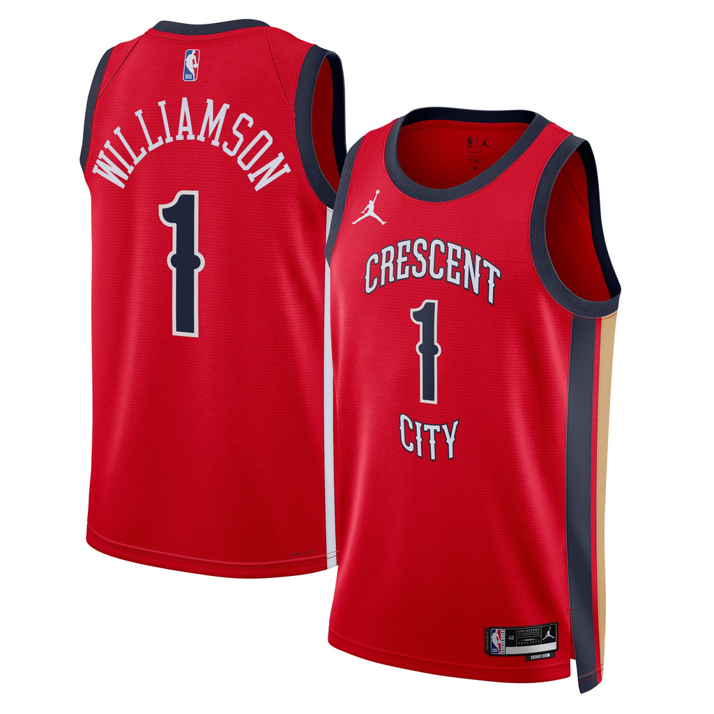 Zion Williamson New Orleans Pelicans Statement Edition Swingman Jersey - Red - Unisex