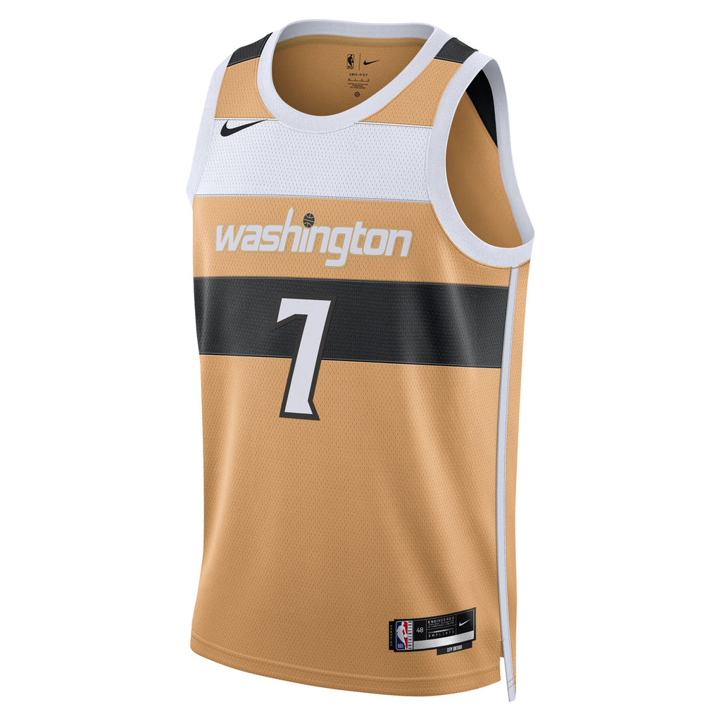 Carlton Carrington Washington Wizards 2025/26 City Edition Swingman Jersey - Tan - Unisex