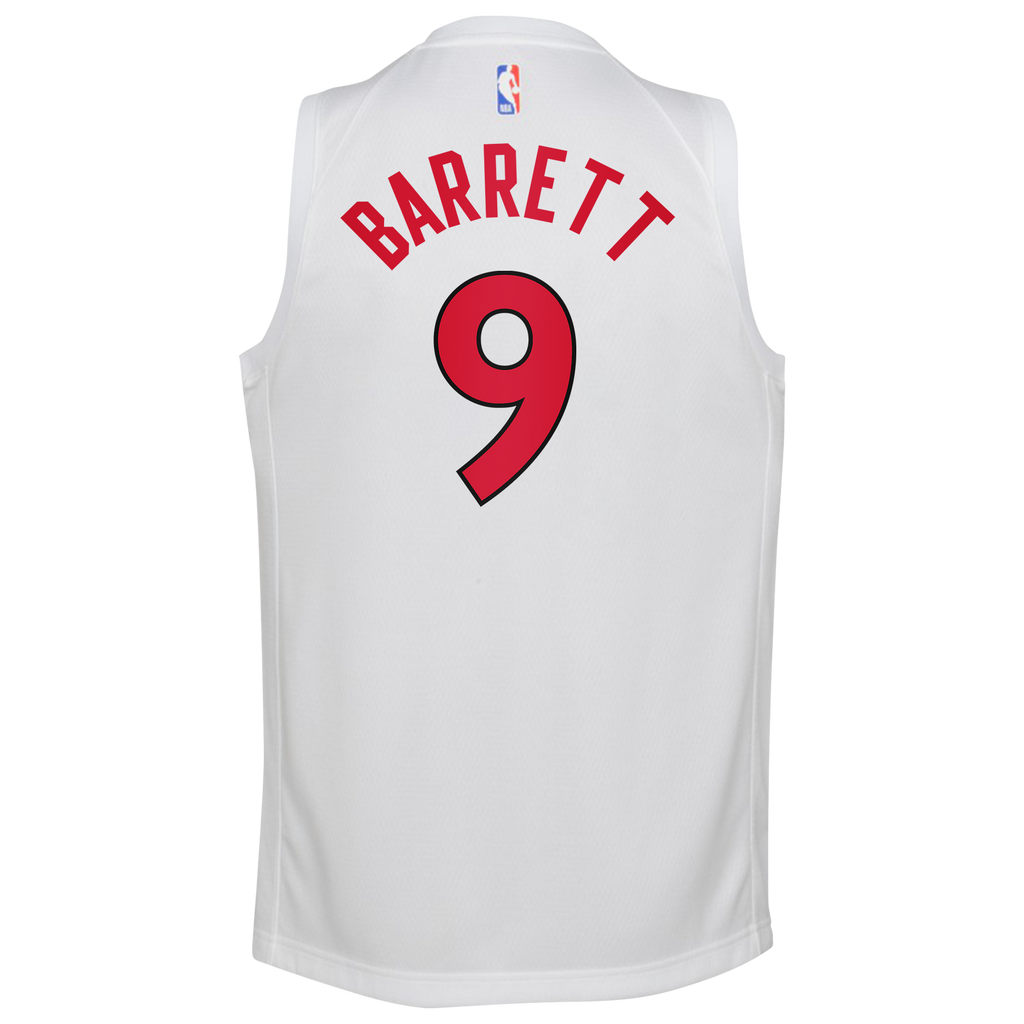 RJ Barrett Toronto Raptors Association Edition Swingman Jersey - White - Youth