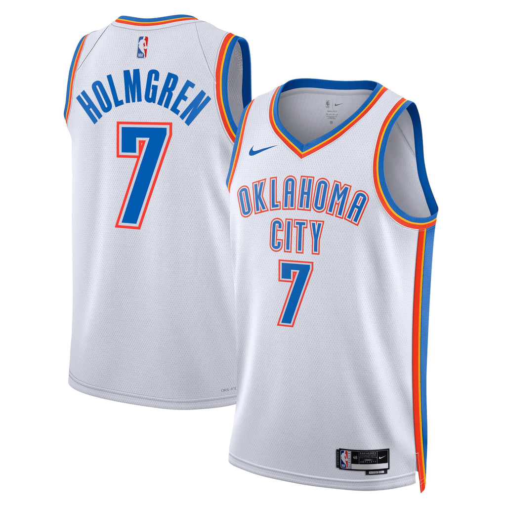 Chet Holmgren Oklahoma City Thunder Association Edition Swingman Jersey - White - Unisex