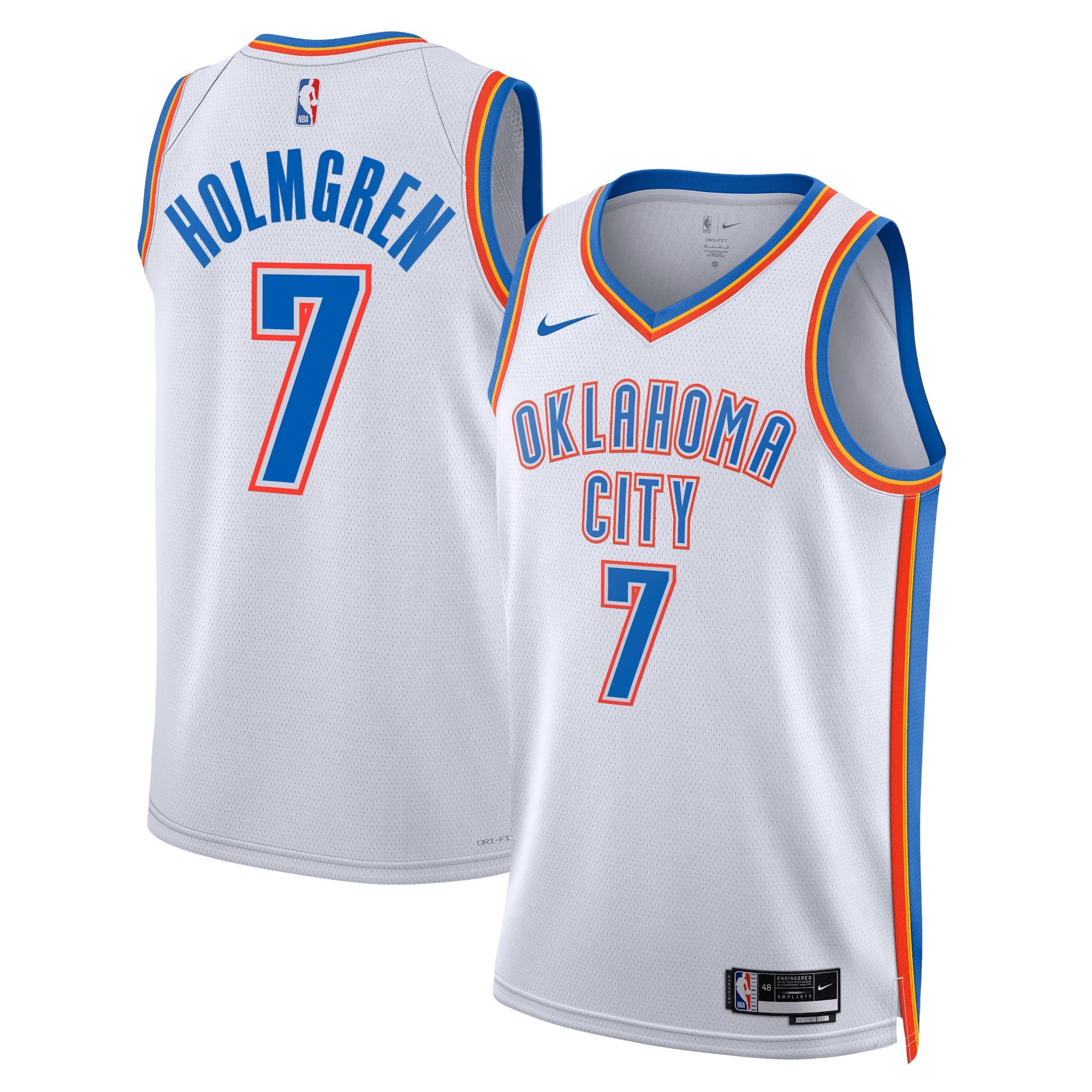 Chet Holmgren Oklahoma City Thunder Association Edition Swingman Jersey - White - Unisex