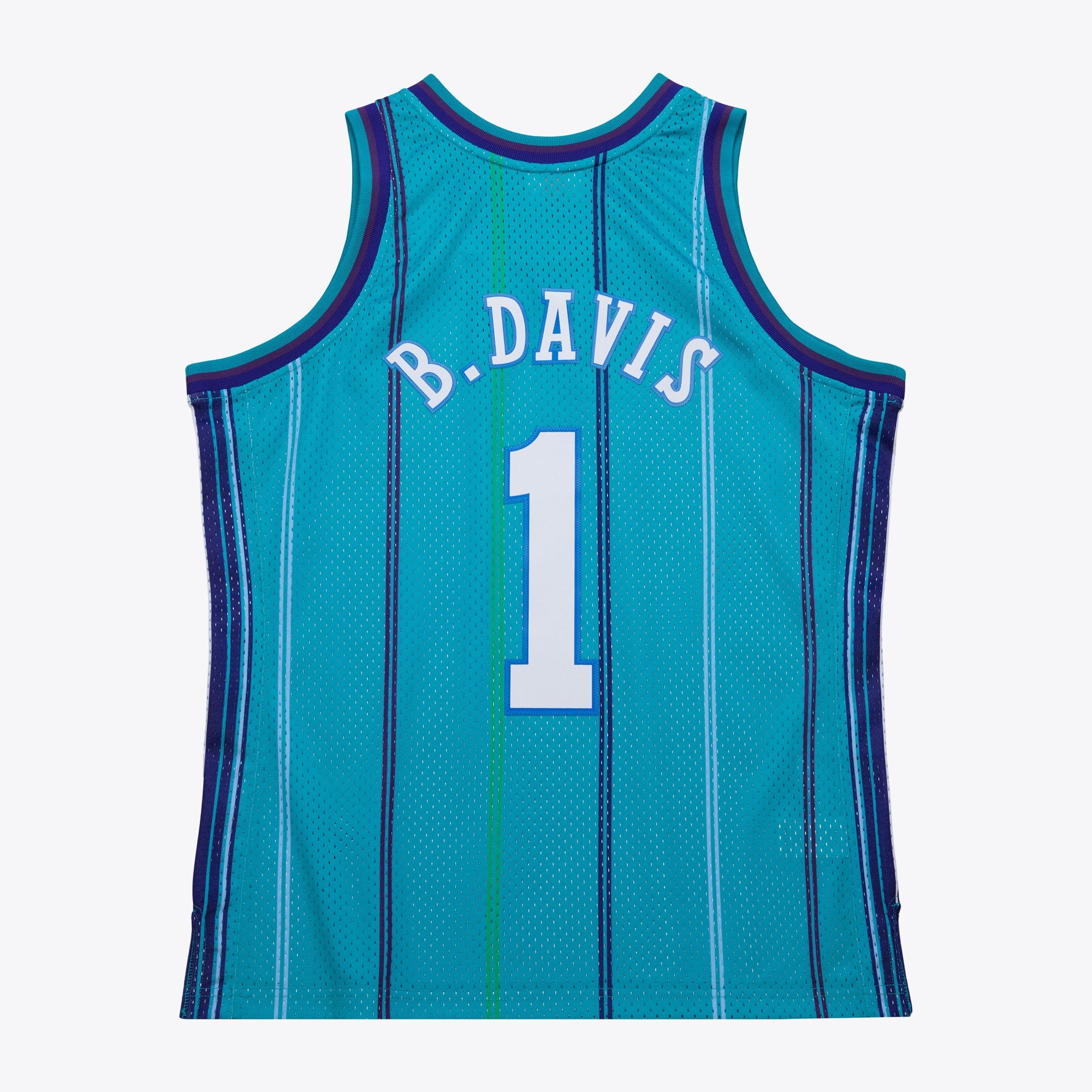 Baron Davis Charlotte Hornets 1999 Authentic Swingman Road Jersey - Teal