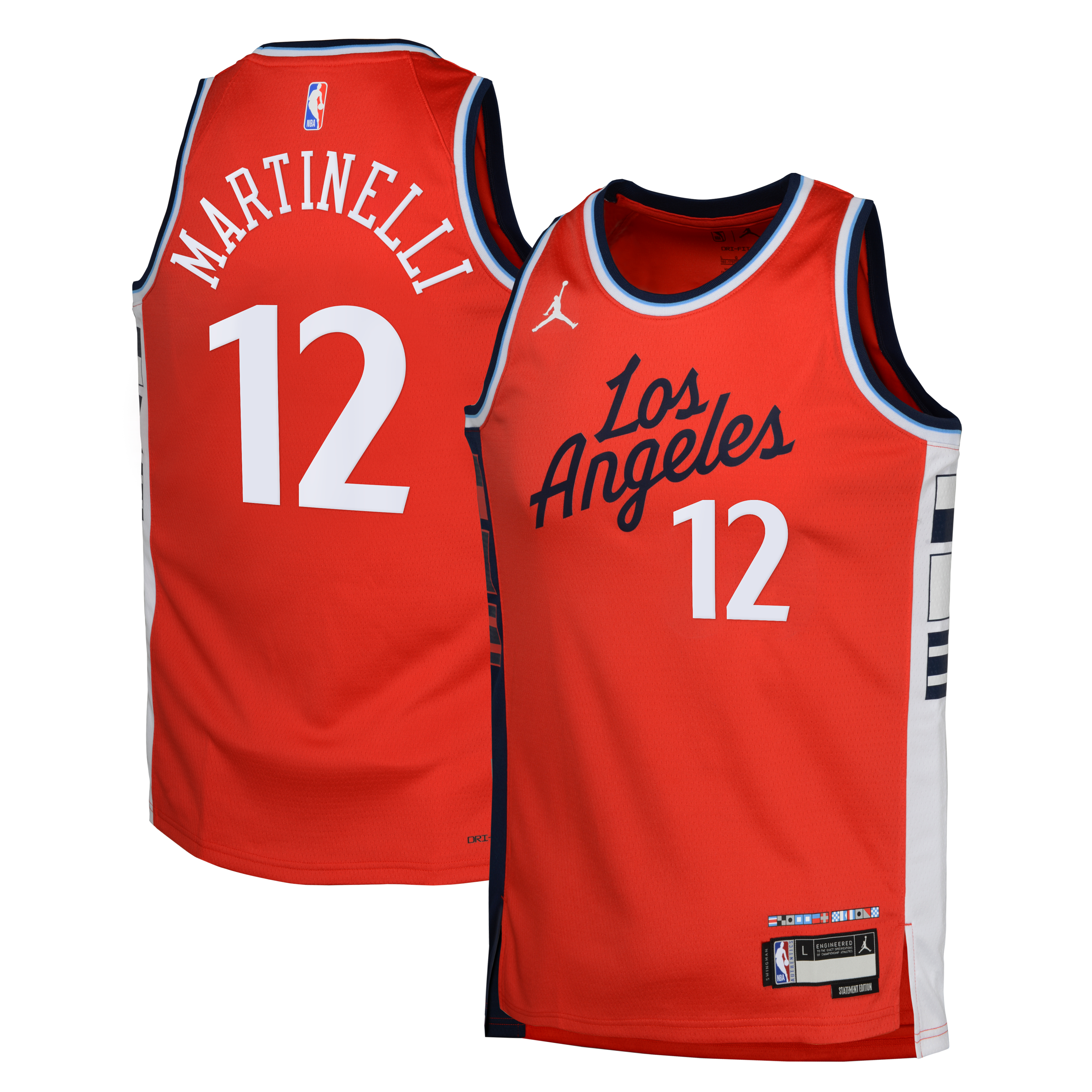 Nick Martinelli Los Angeles Clippers Statement Edition Swingman Jersey - Red - Youth