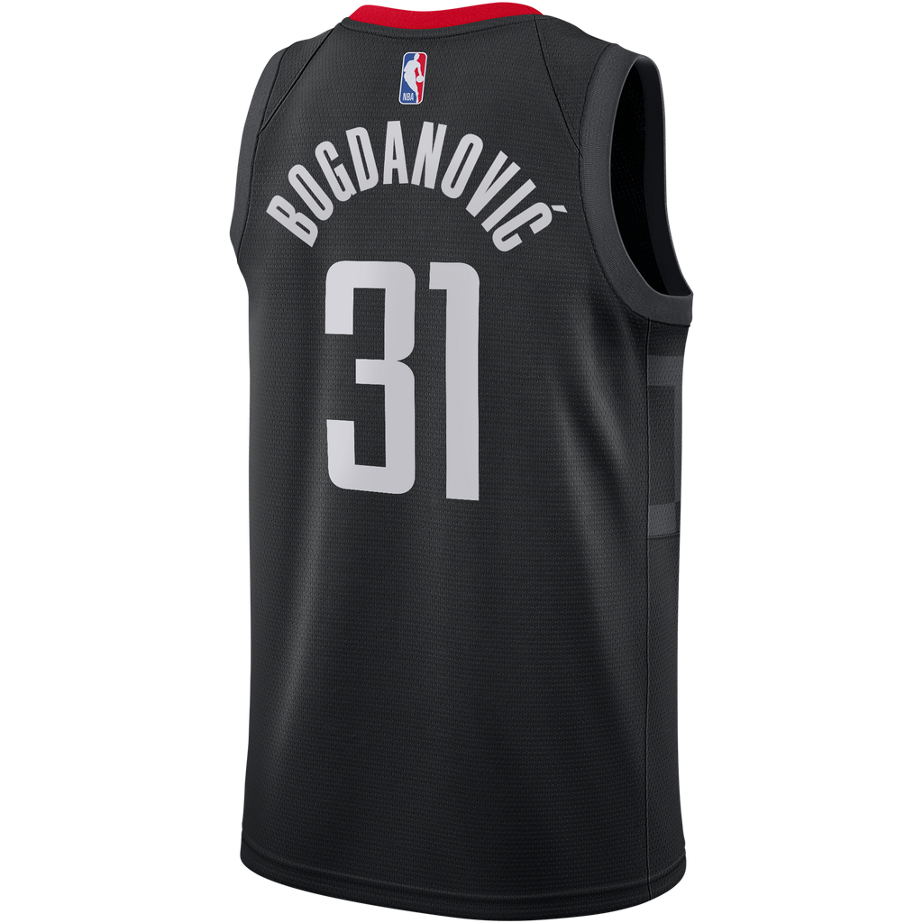 Bogdan Bogdanović Houston Rockets Statement Edition Swingman Jersey - Black - Youth