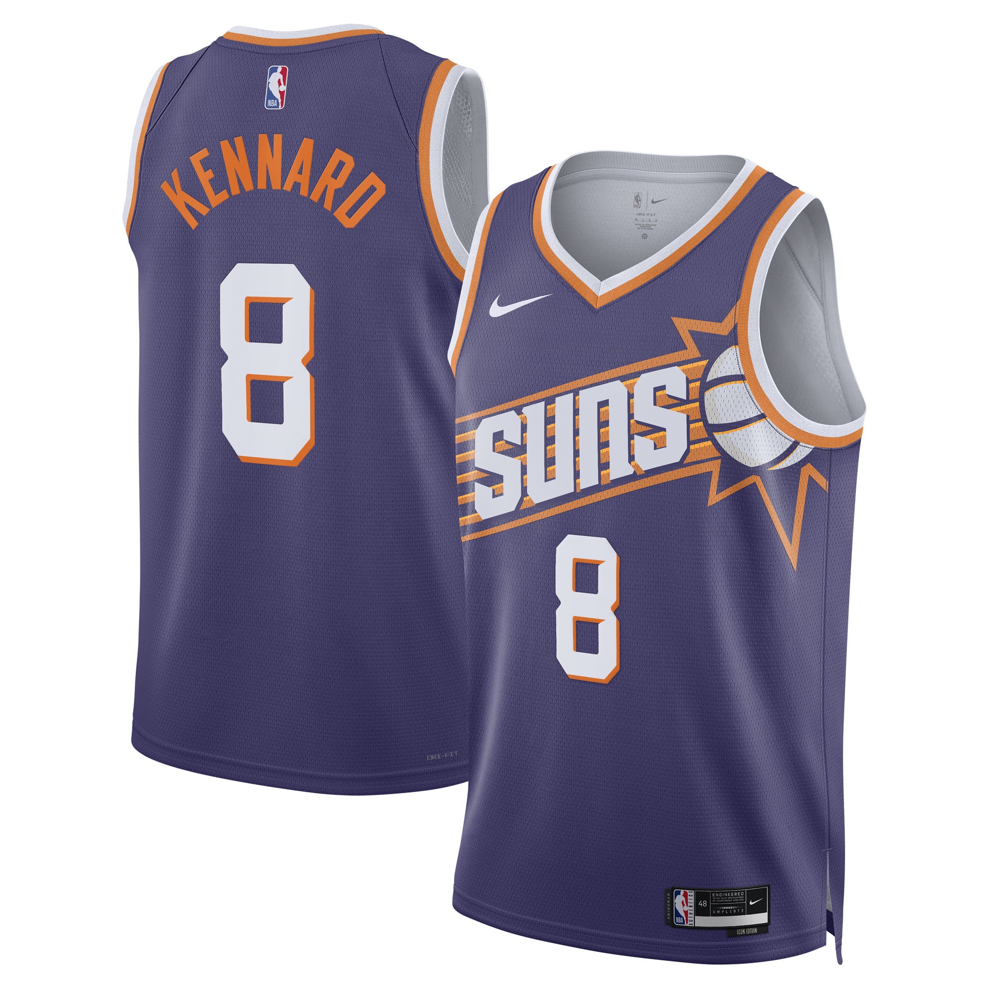 Luke Kennard Phoenix Suns Icon Edition Swingman Jersey - Purple - Unisex