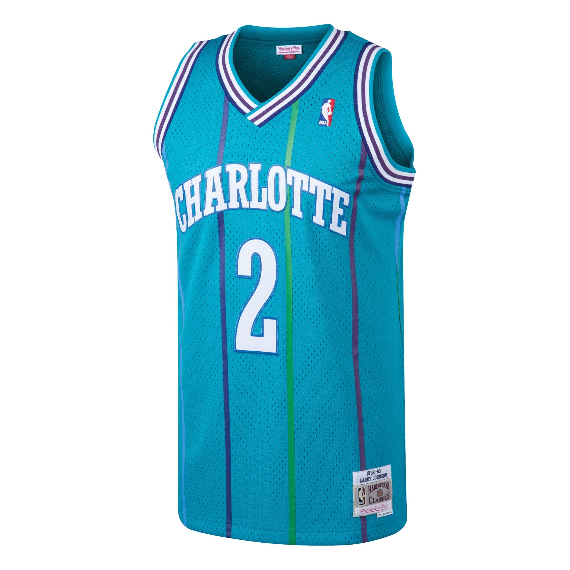 Larry Johnson Charlotte Hornets 1992-93 Hardwood Classics Swingman Jersey - Mens