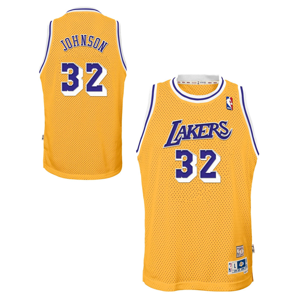 Magic Johnson Los Angeles Lakers 1984-85 Hardwood Classics Swingman Home Jersey - Light Gold - Youth