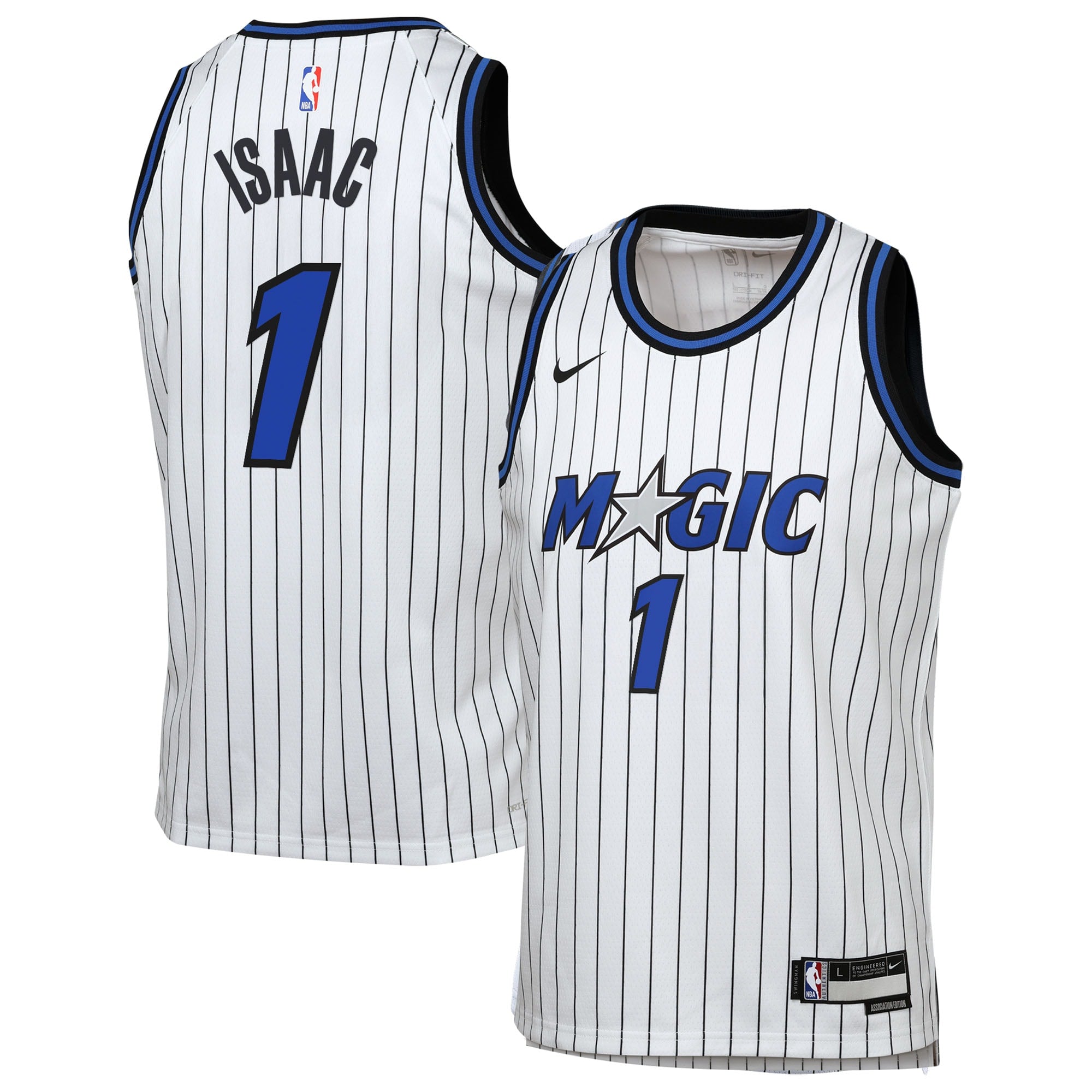 Jonathan Isaac Orlando Magic Association Edition Replica Swingman Jersey - White - Youth