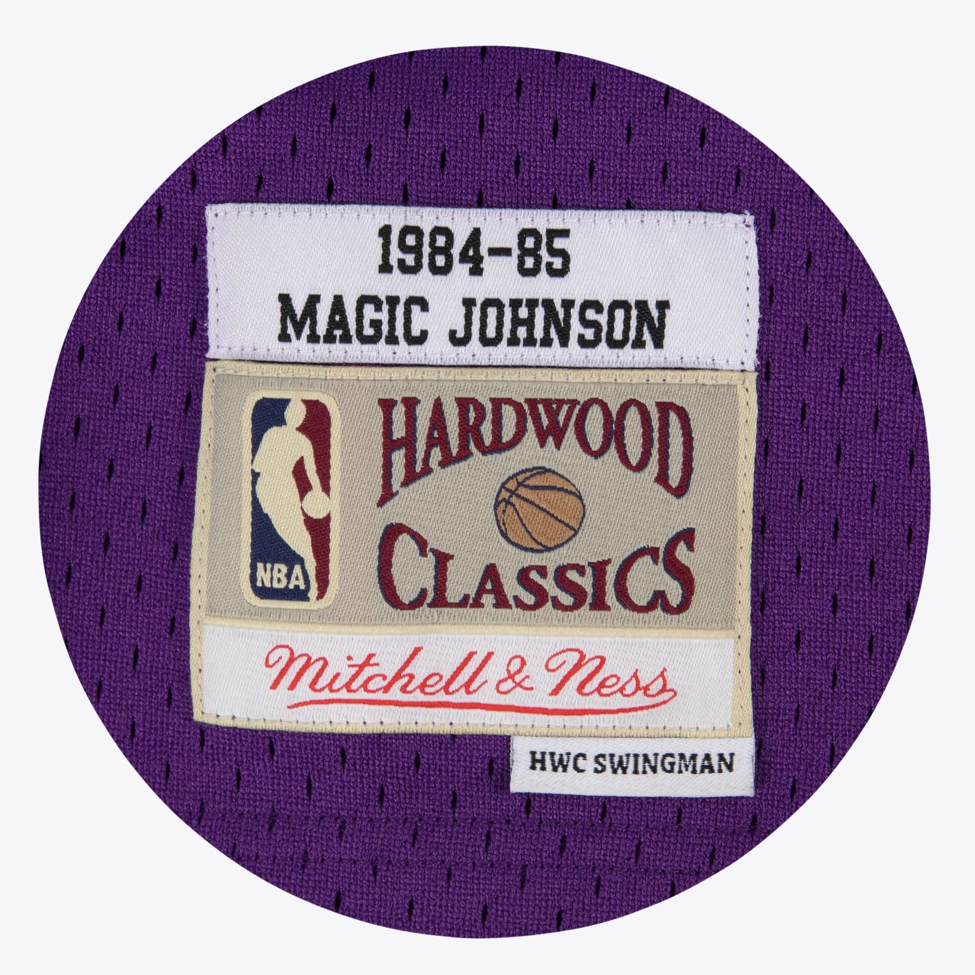 Magic Johnson Los Angeles Lakers 1984-85 Hardwood Classics Swingman Road Jersey - Purple - Mens