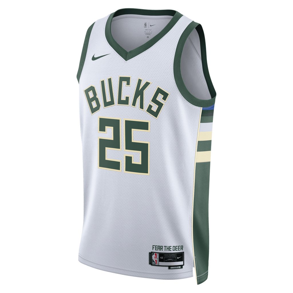 Kasparas Jakučionis Milwaukee Bucks Association Edition Swingman Jersey - White - Unisex