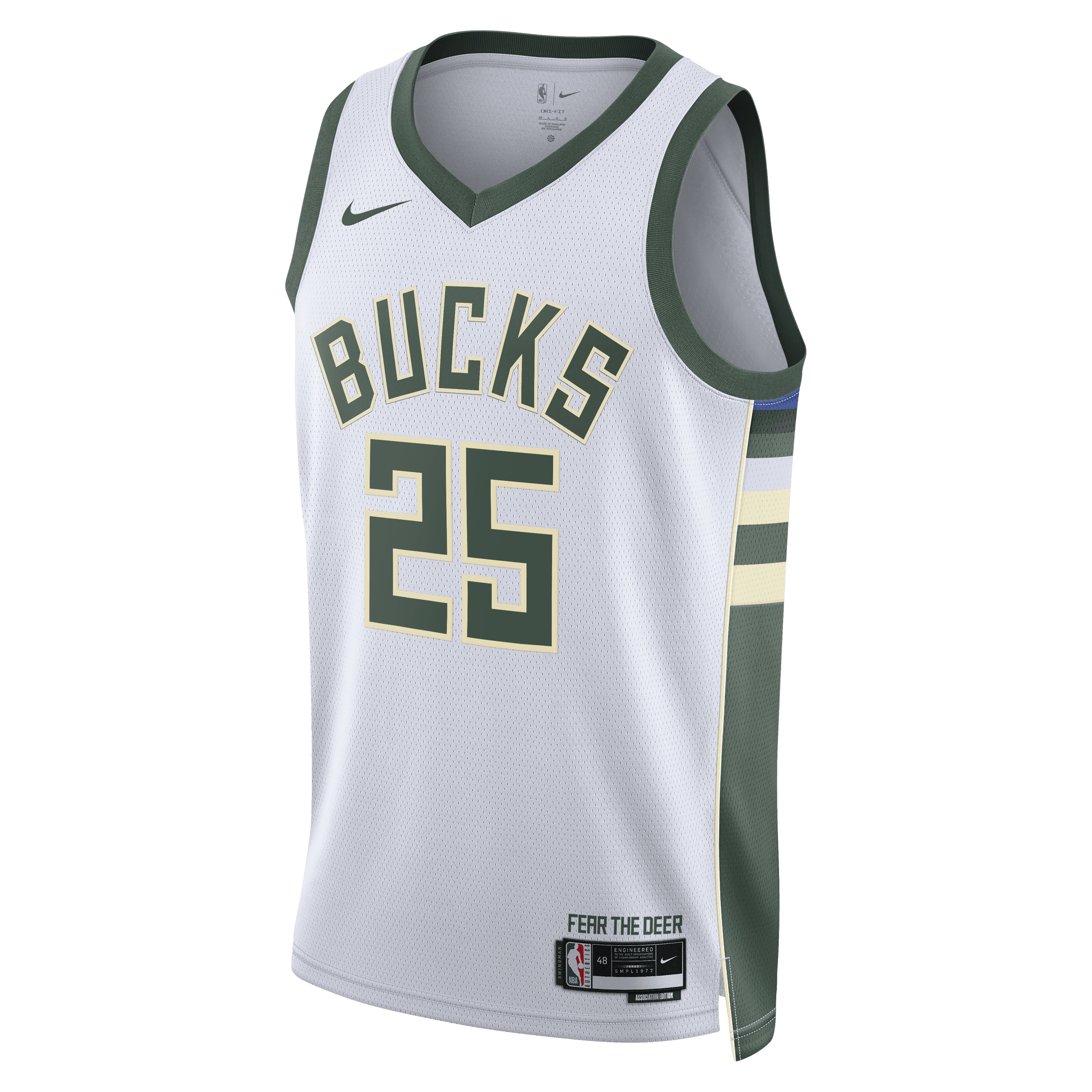 Kasparas Jakučionis Milwaukee Bucks Association Edition Swingman Jersey - White - Unisex