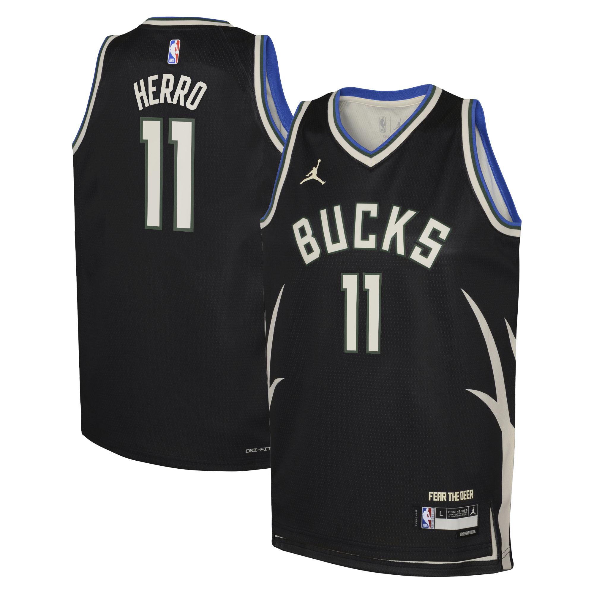 Tyler Herro Milwaukee Bucks Statement Edition Swingman Jersey - Hunter Green - Youth
