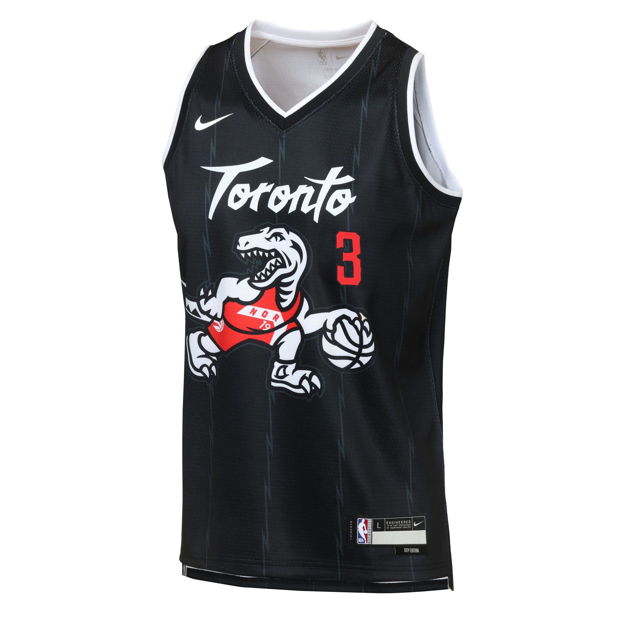 Brandon Ingram Toronto Raptors 2025/26 City Edition Swingman Jersey - Black - Youth