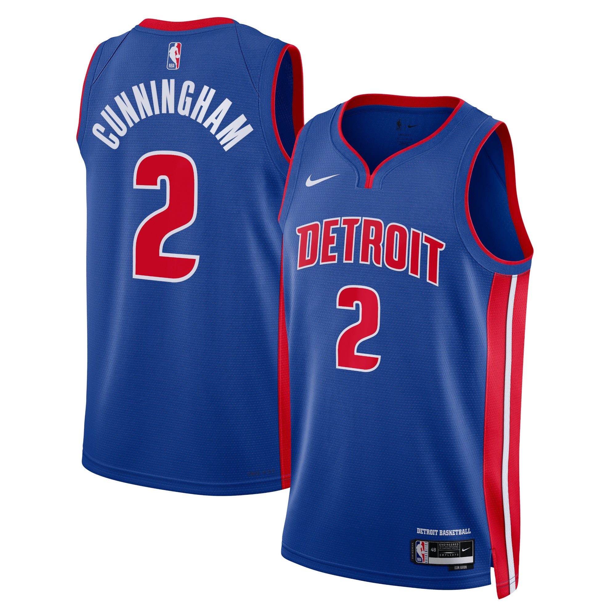 Cade Cunningham Detroit Pistons Icon Edition Swingman Jersey - Blue - Unisex