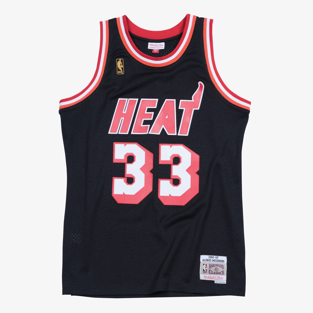 Alonzo Mourning Miami Heat Hardwood Classics Swingman Jersey - Mens