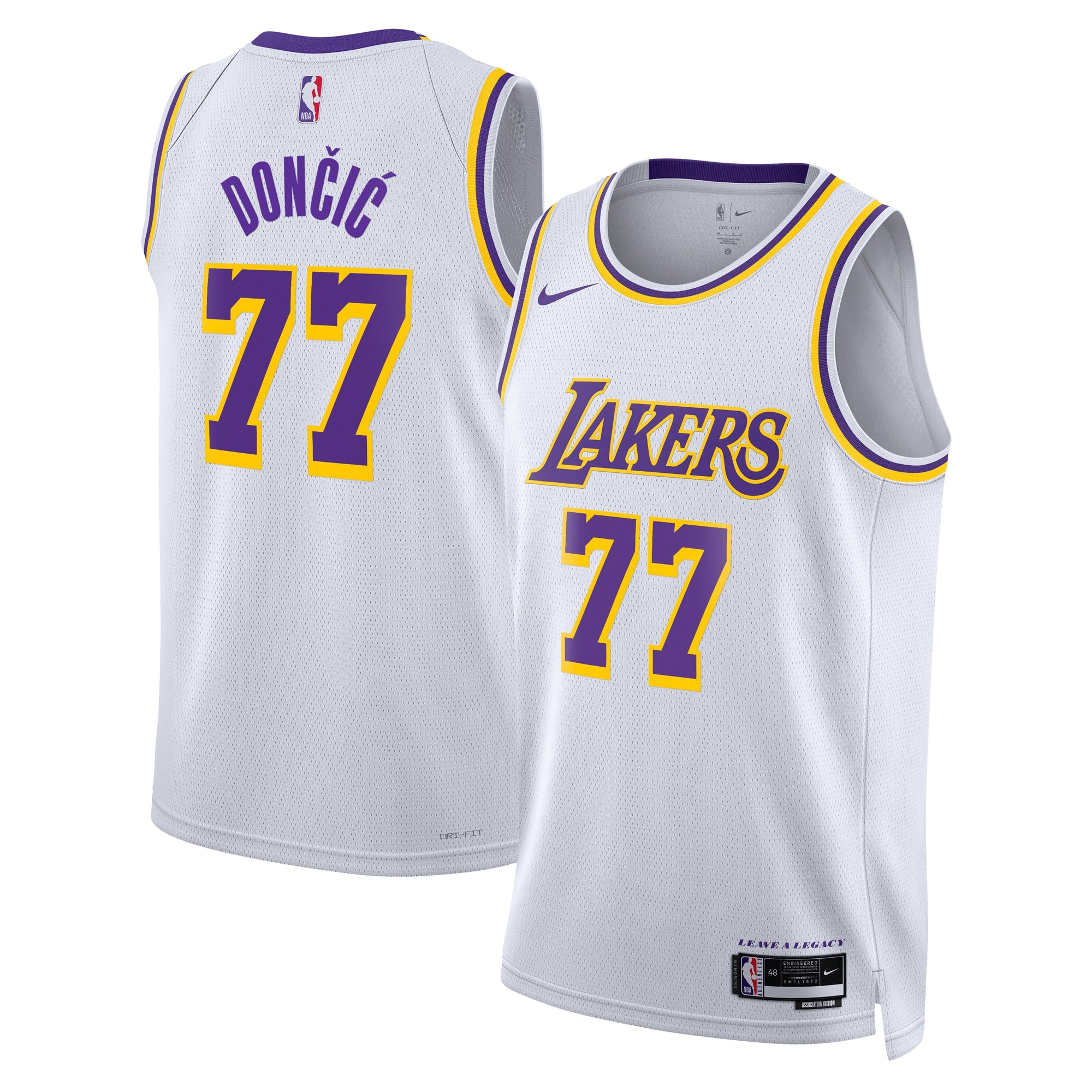 Luka Dončić Los Angeles Lakers Association Edition Swingman Jersey - White - Unisex