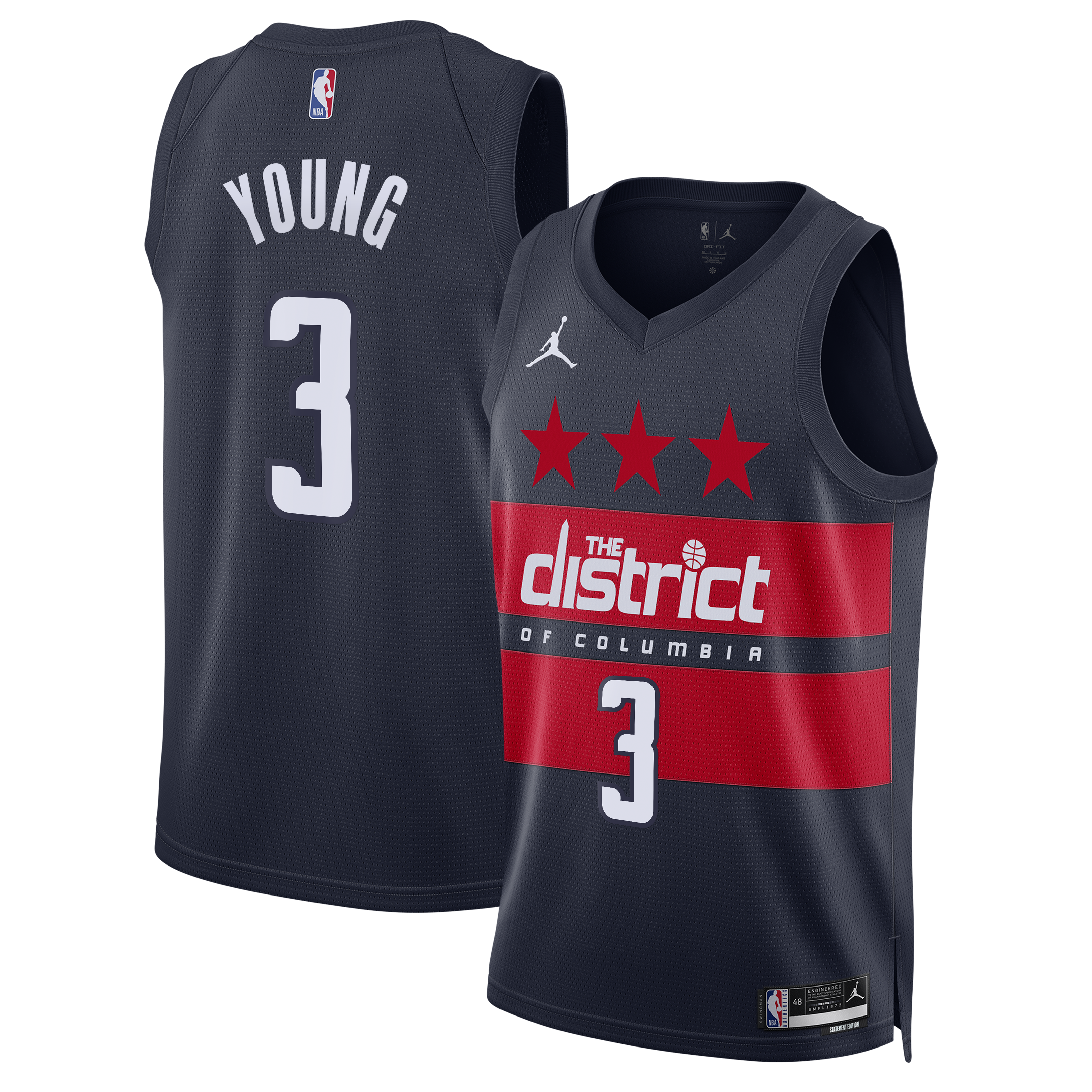 Trae Young Washington Wizards Statement Edition Swingman Jersey - Navy - Mens