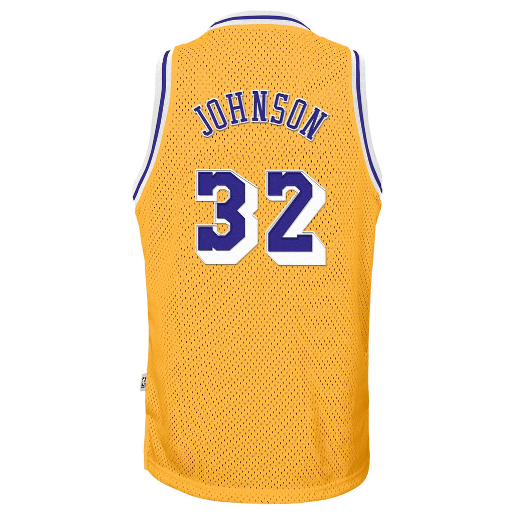 Magic Johnson Los Angeles Lakers 1984-85 Hardwood Classics Swingman Home Jersey - Light Gold - Youth