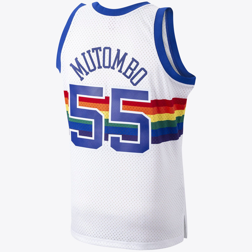 Dikembe Mutombo Denver Nuggets 1991 Hardwood Classics Swingman Home Jersey - White - Mens