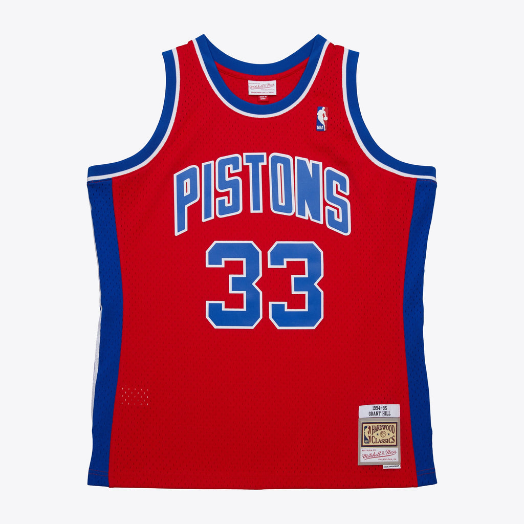 Grant Hill Detroit Pistons 1994 Dark Authentic Jersey - Red