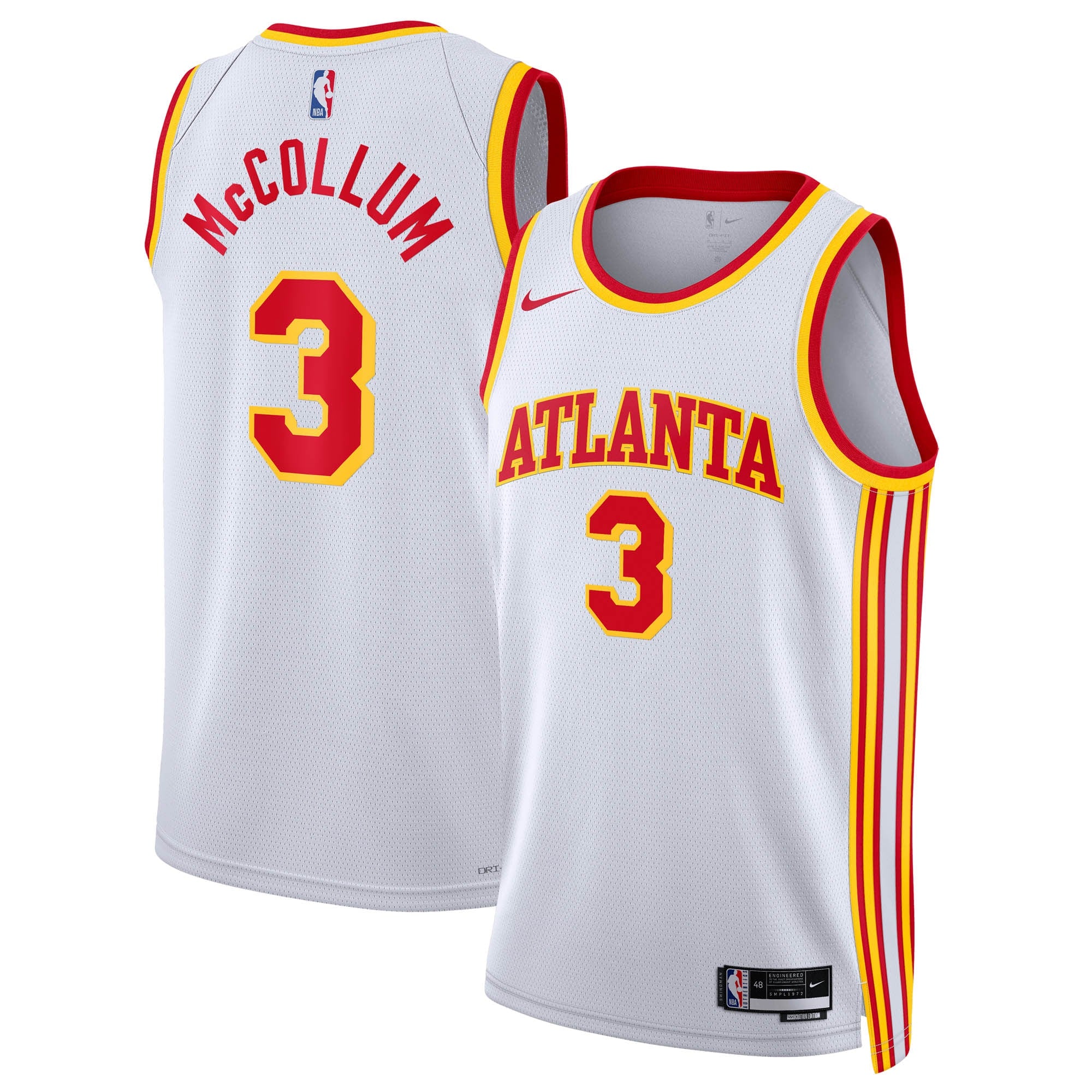 CJ McCollum Atlanta Hawks Association Edition Swingman Jersey - White - Unisex