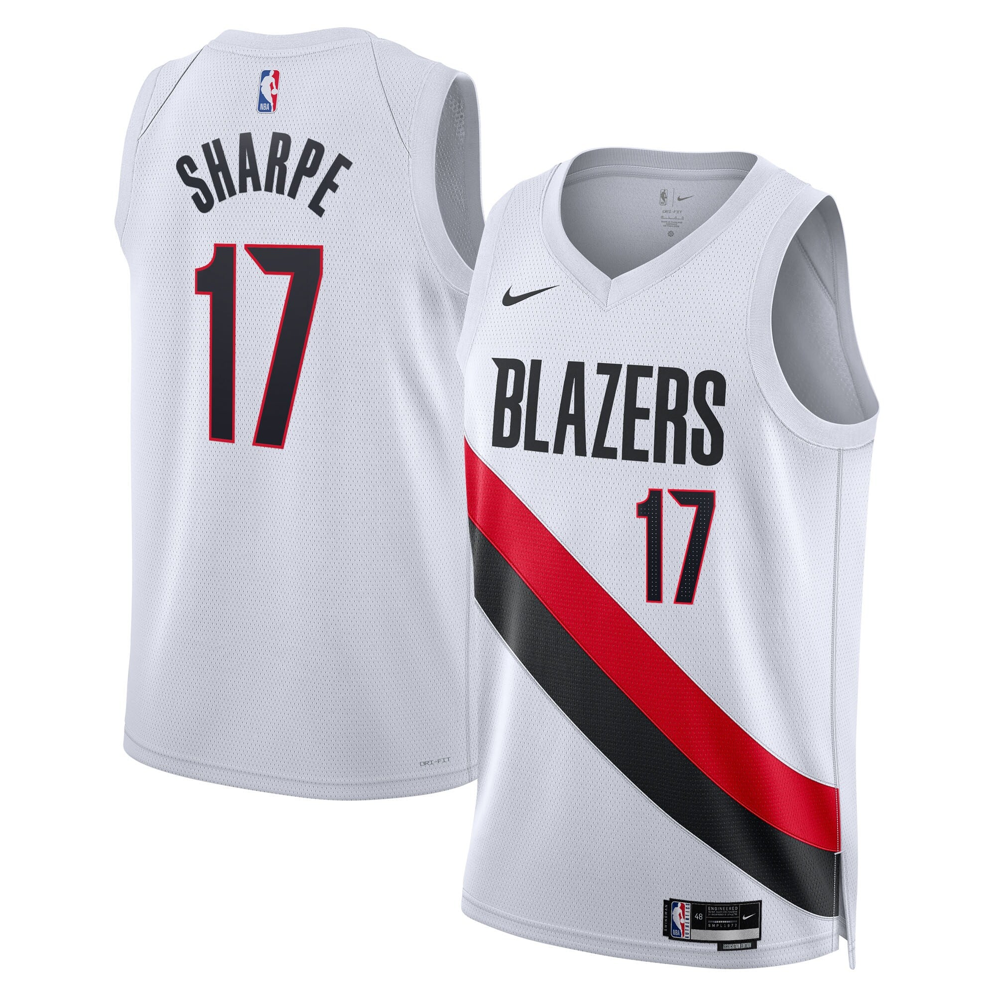 Shaedon Sharpe Portland Trail Blazers Association Edition Replica Swingman Jersey - White - Unisex