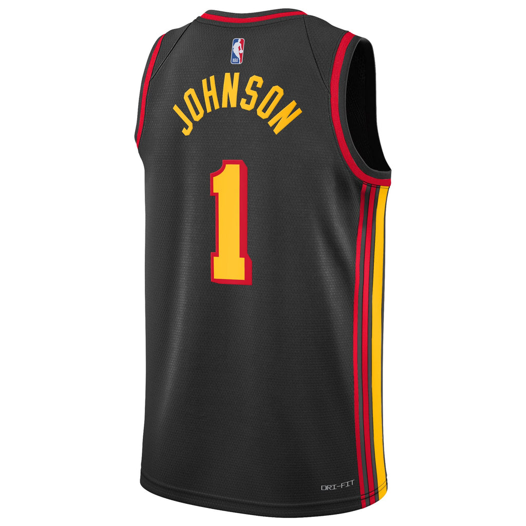 Jalen Johnson Atlanta Hawks Statement Edition Swingman Jersey - Black - Youth