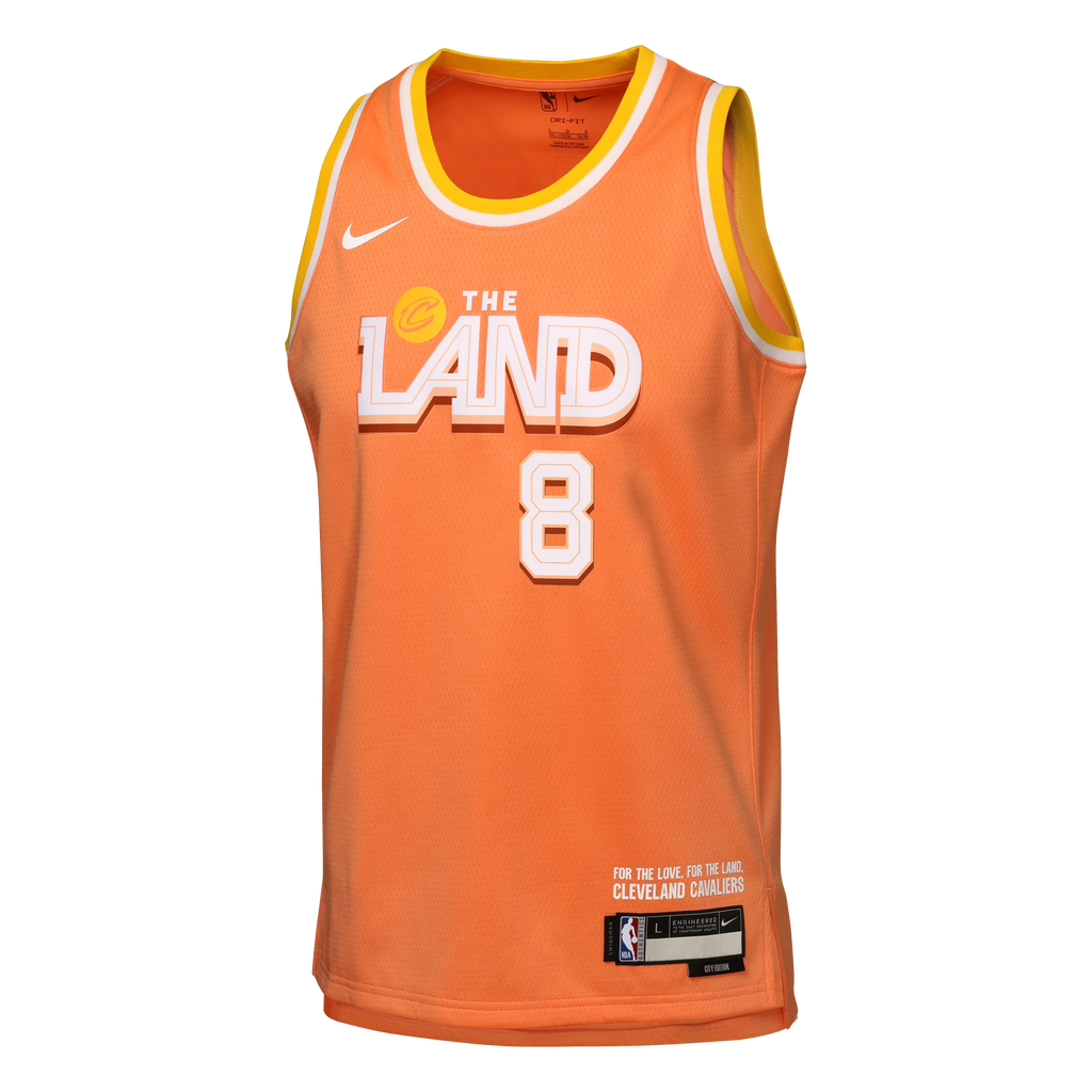 Dennis Schröder Cleveland Cavaliers 2025/26 City Edition Swingman Jersey - Orange - Youth