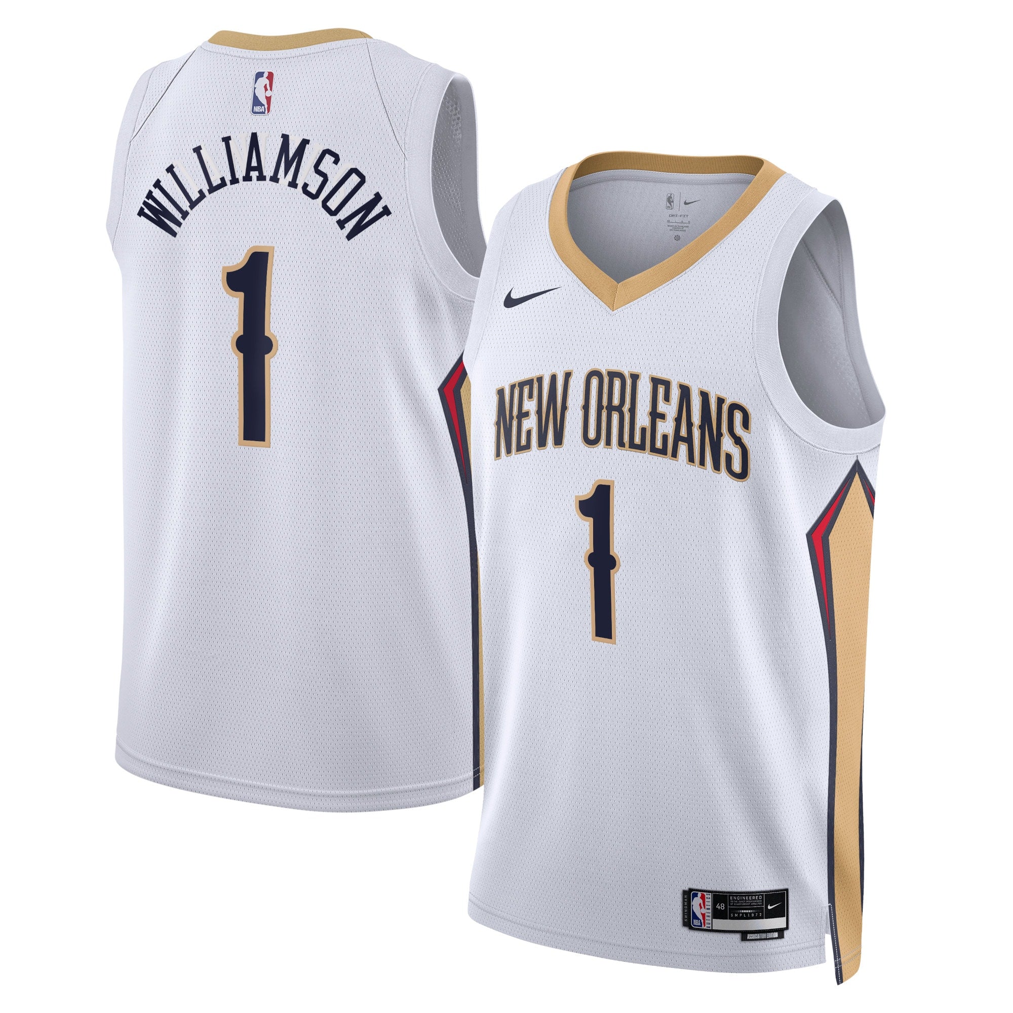 Zion Williamson New Orleans Pelicans Association Edition Swingman Jersey - White - Unisex