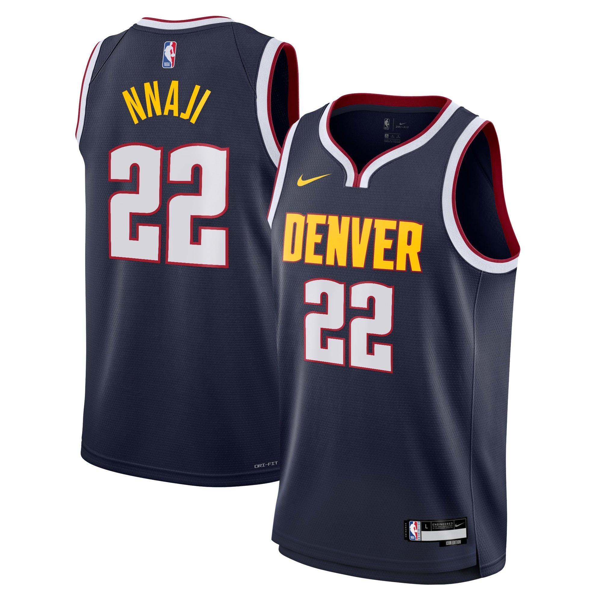 Zeke Nnaji Denver Nuggets Swingman Icon Jersey - Navy - Youth