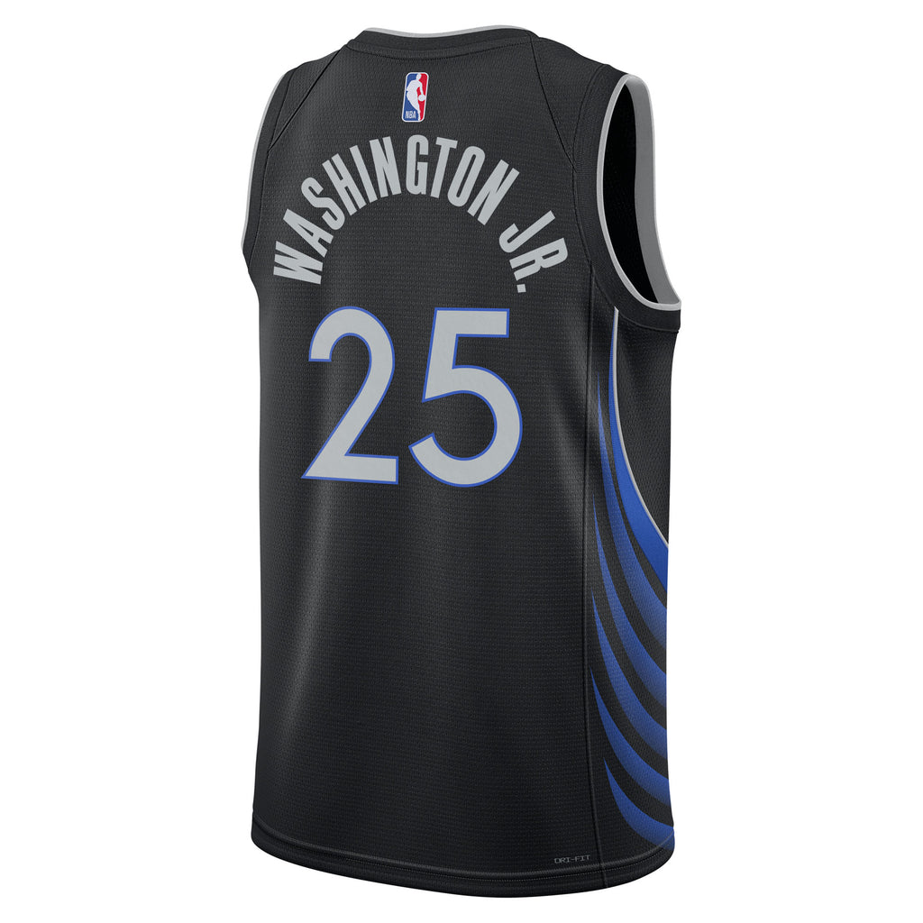 P.J. Washington Jr. Dallas Mavericks 2025/26 City Edition Swingman Jersey - Black - Unisex