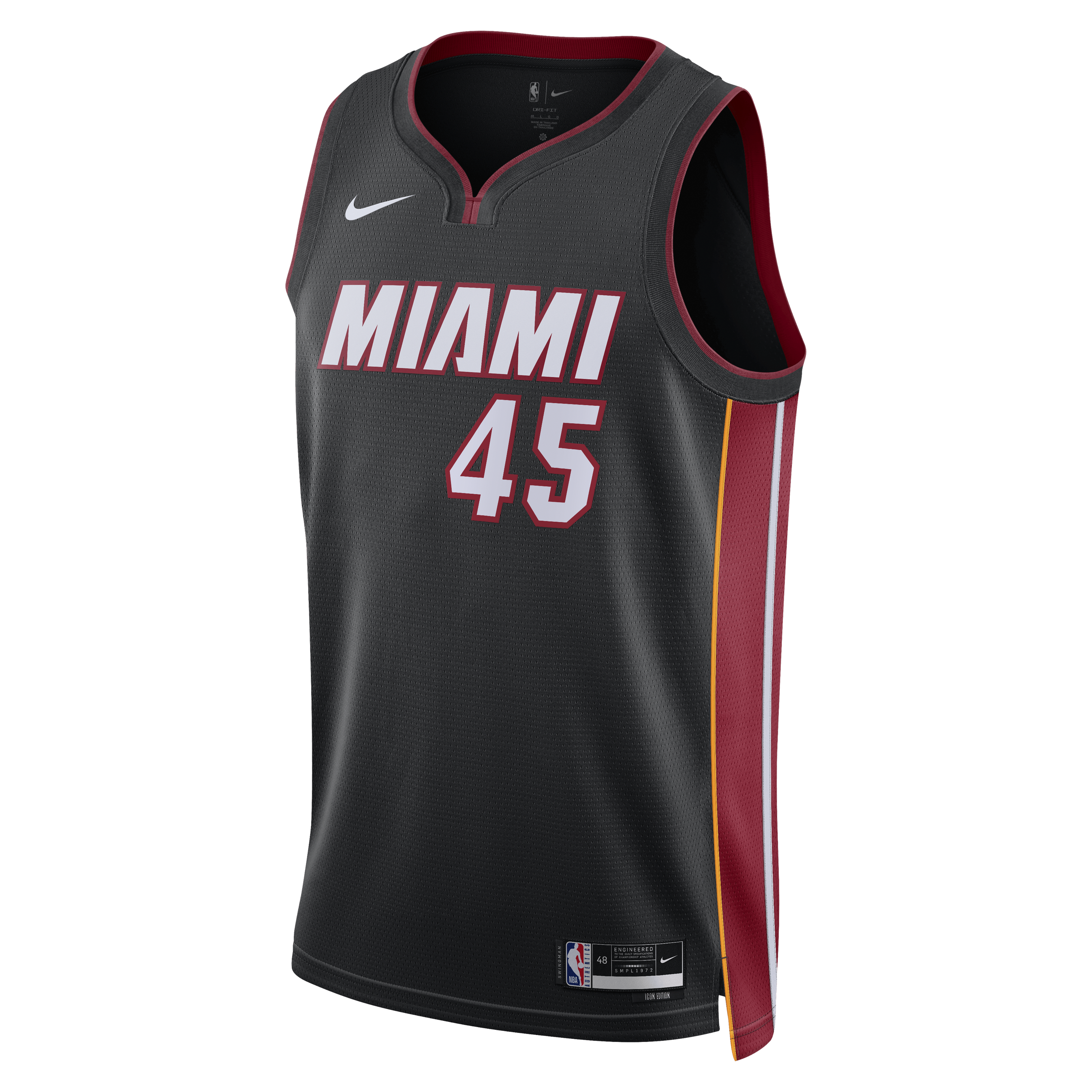 Davion Mitchell Miami Heat Icon Edition Swingman Jersey - Black - Unisex