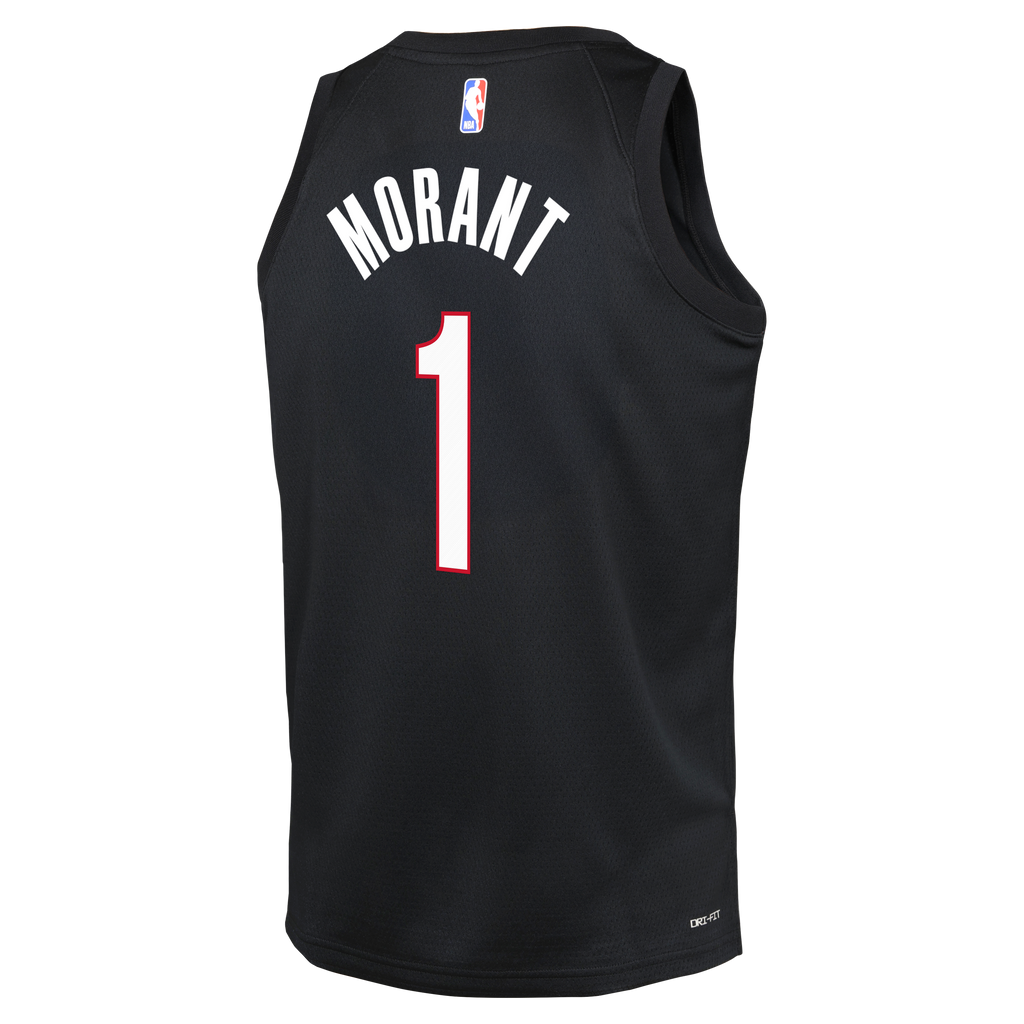 Ja Morant Portland Trail Blazers Icon Edition Replica Swingman Jersey - Black - Youth